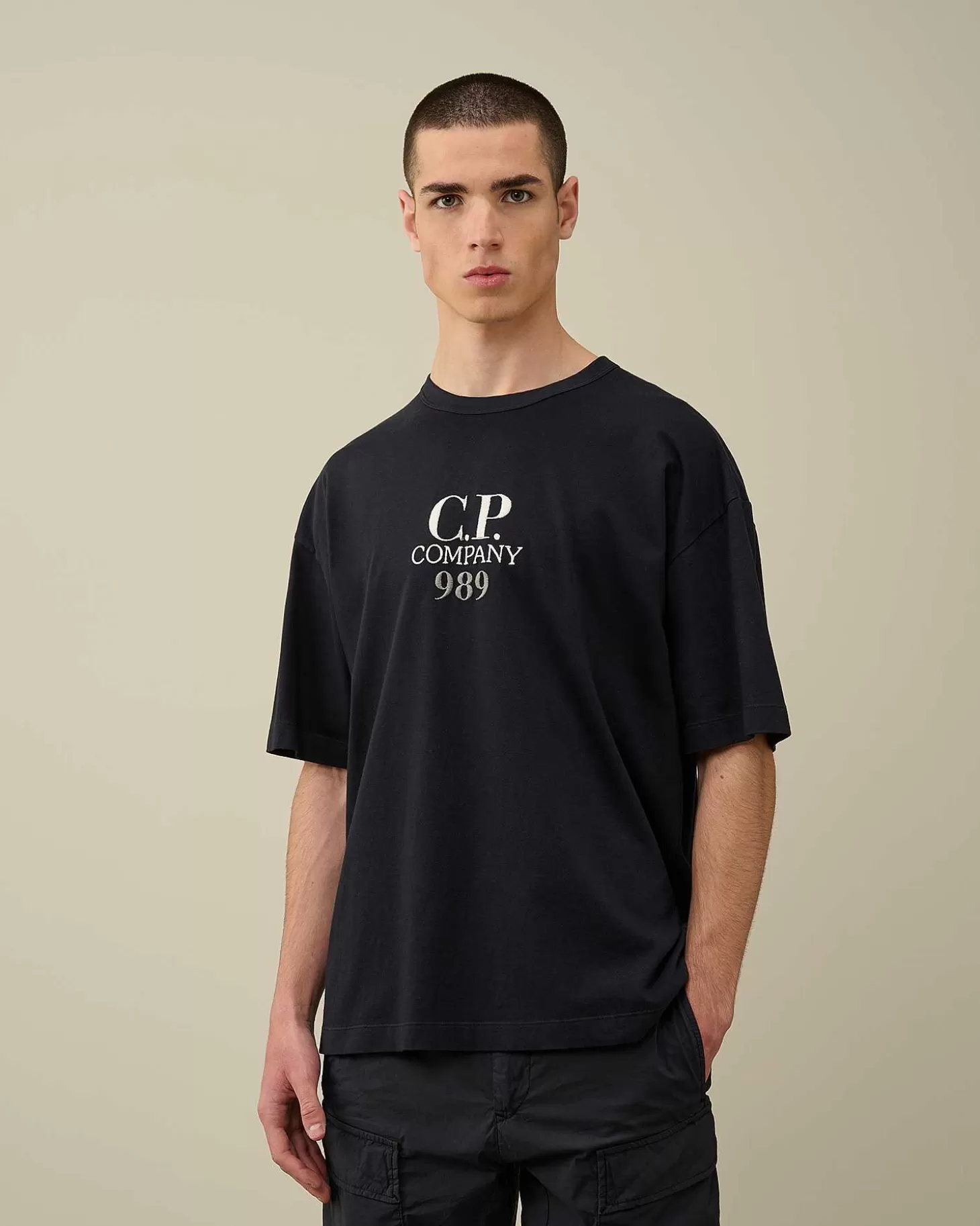Hot 20/1 Jersey Boxy Logo T-Shirt Men T-Shirts & Polo