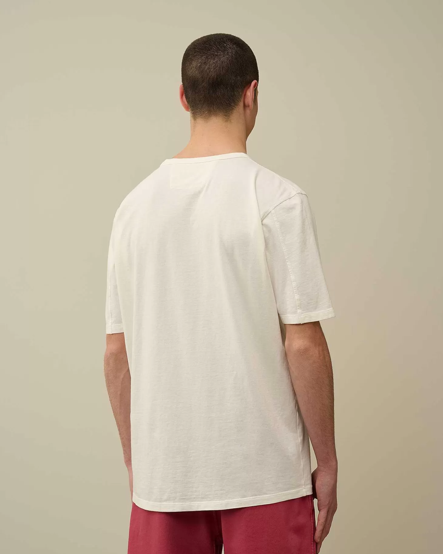 Online 24/1 Jersey Garment Dyed Logo T-Shirt Men T-Shirts & Polo