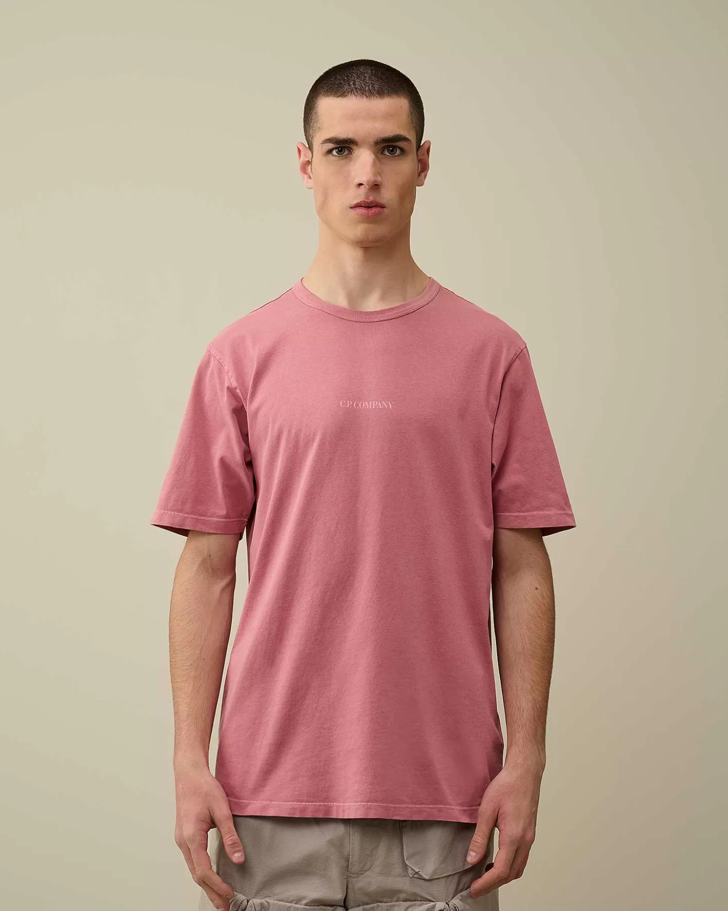 Outlet 24/1 Jersey Resist Dyed Logo T-Shirt Men T-Shirts & Polo