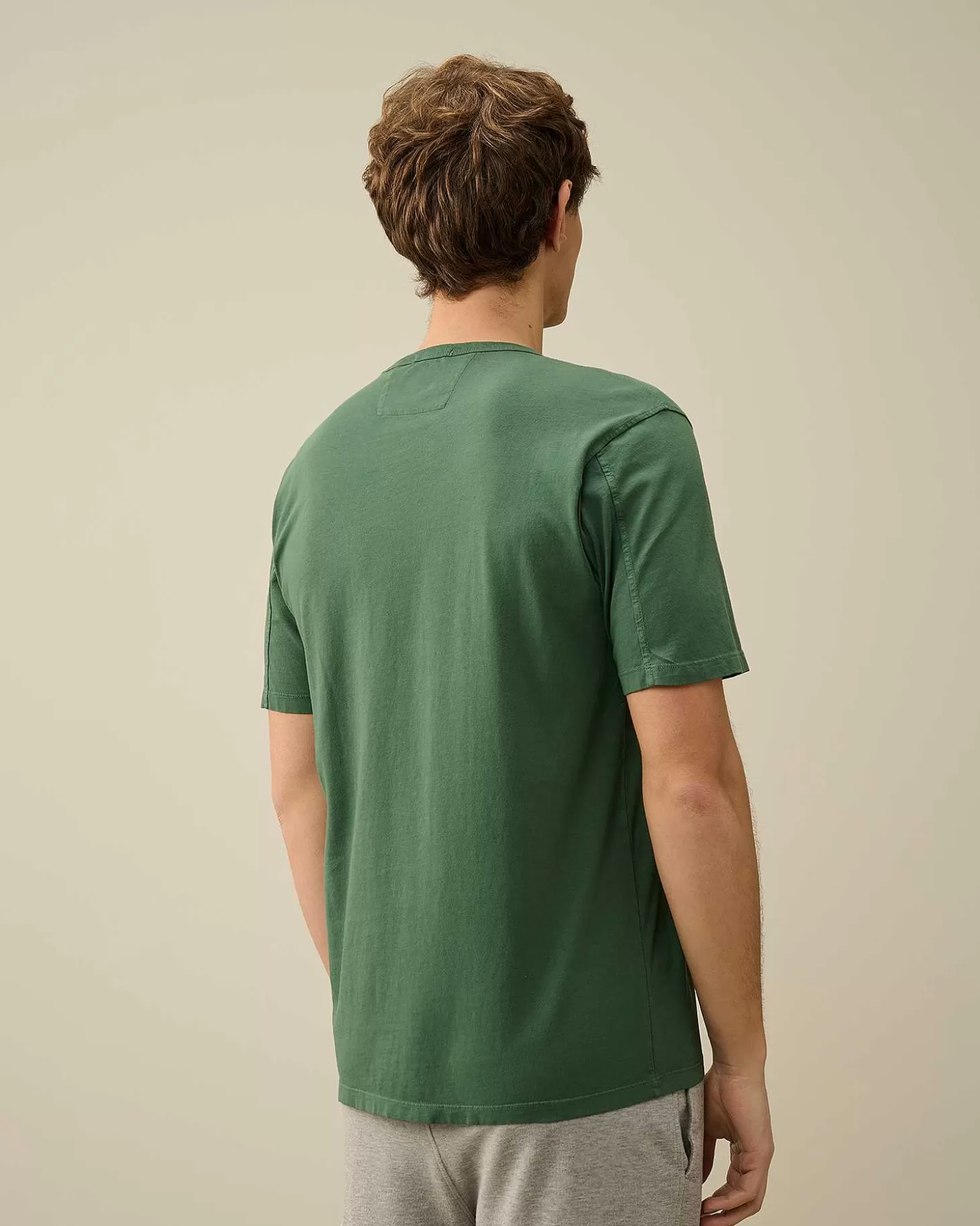 Cheap 24/1 Jersey Resist Dyed Logo T-Shirt Men T-Shirts & Polo