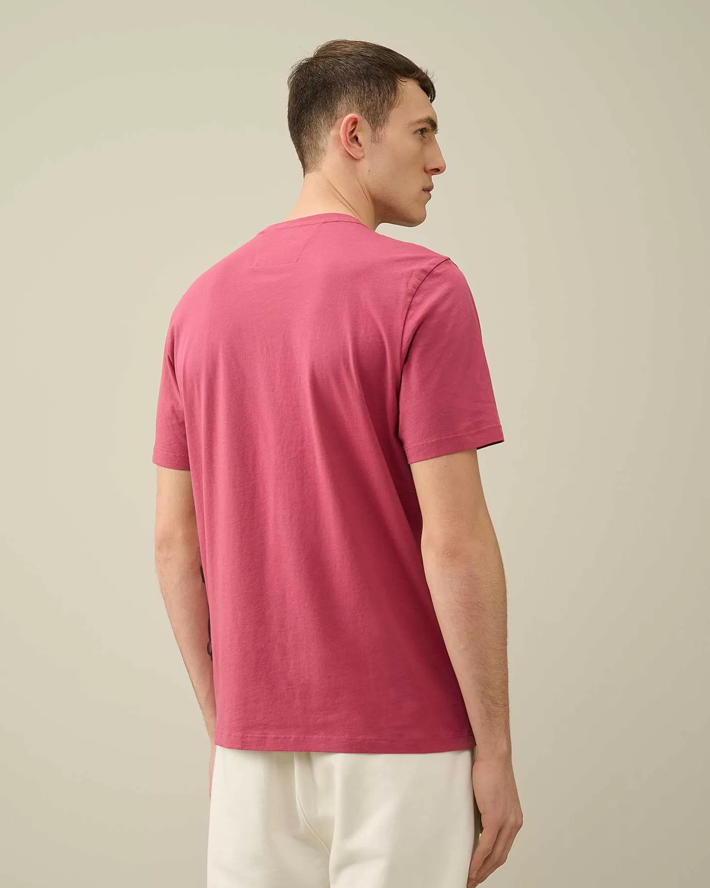 Shop 30/1 Jersey Label Style Logo T-Shirt Men T-Shirts & Polo