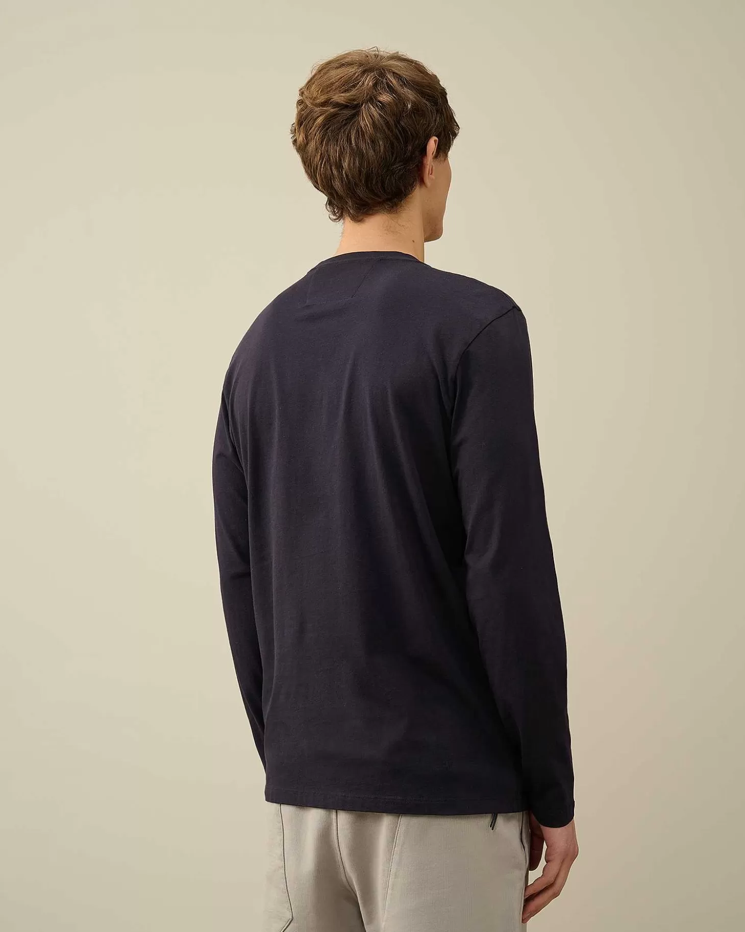 Shop 30/1 Jersey Long Sleeved Logo T-Shirt Men T-Shirts & Polo