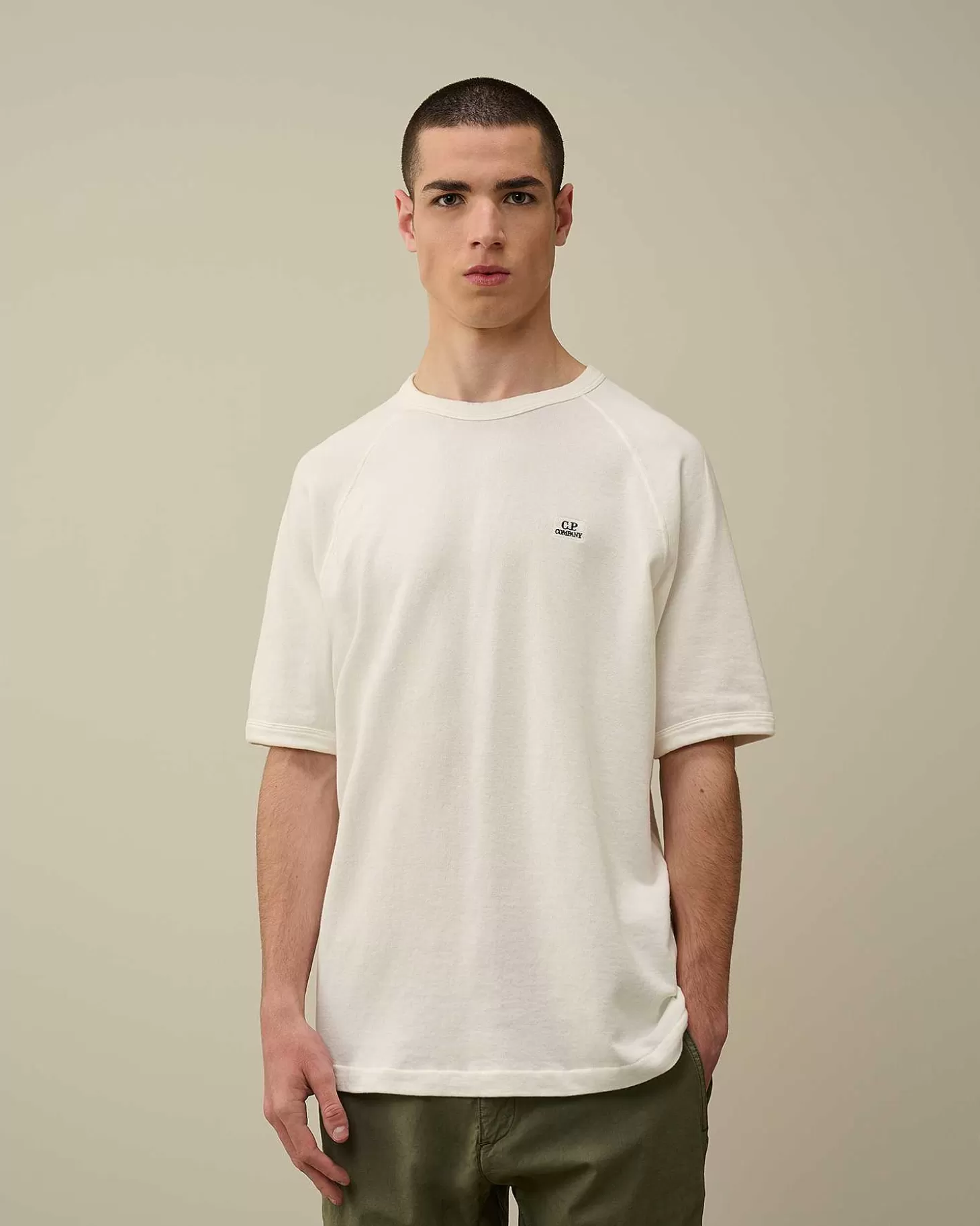 Clearance 30/1 Sponge Fleece Short Sleeved Sweatshirt Men Sweatshirts