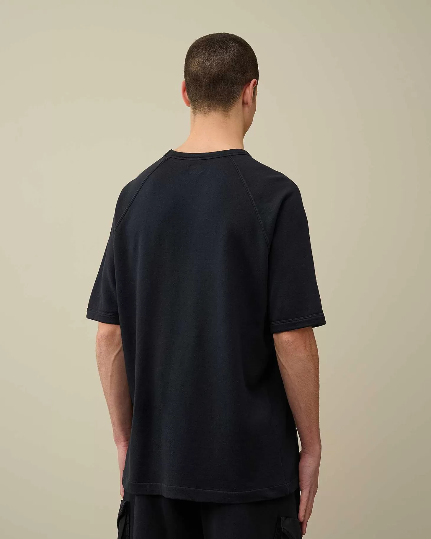Flash Sale 30/1 Sponge Fleece Short Sleeved Sweatshirt Men Sweatshirts