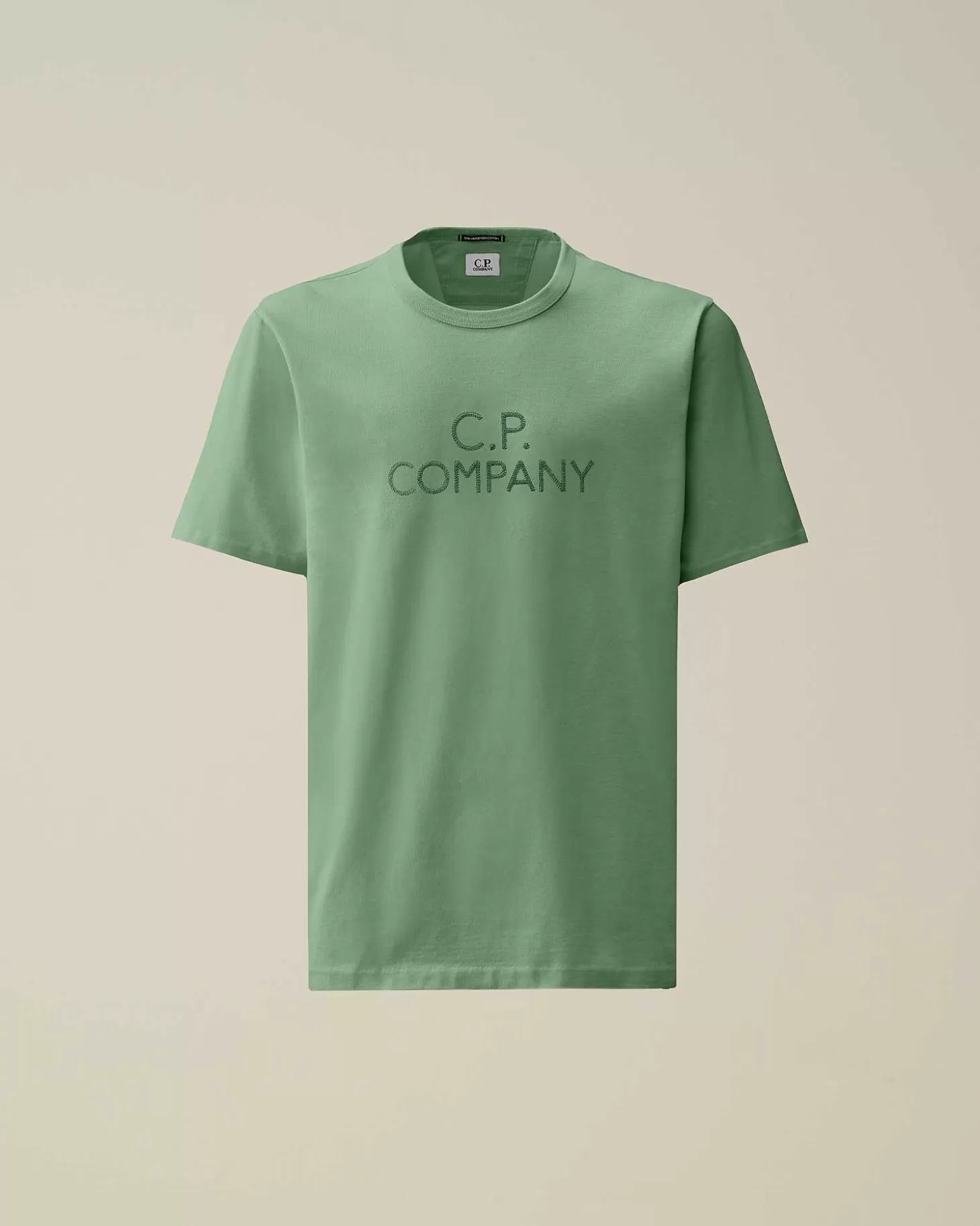 Outlet 30/2 Mercerized Jersey Twisted Logo T-Shirt Men T-Shirts & Polo