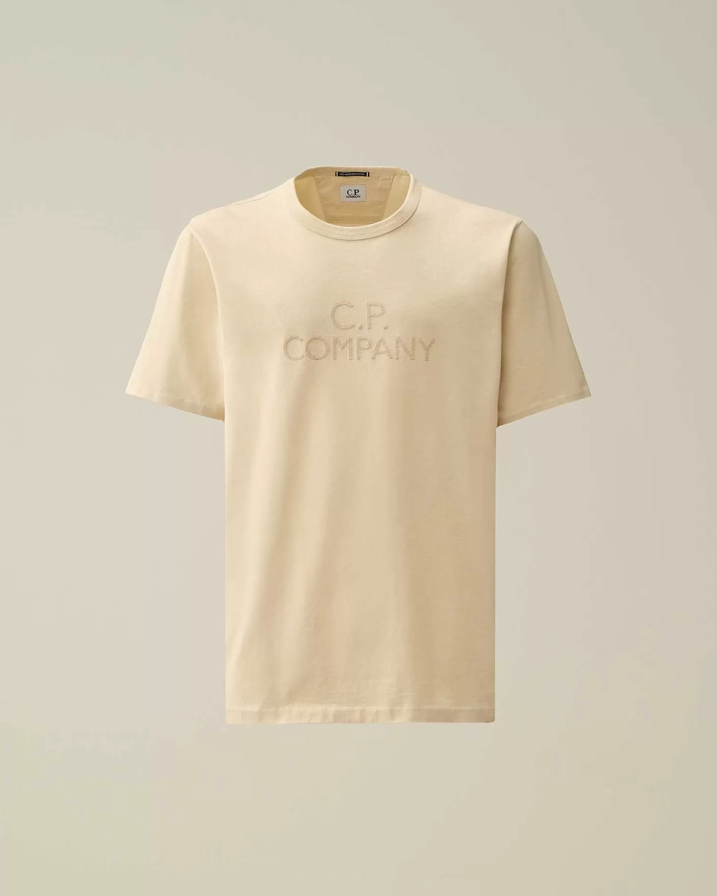 Discount 30/2 Mercerized Jersey Twisted Logo T-Shirt Men T-Shirts & Polo