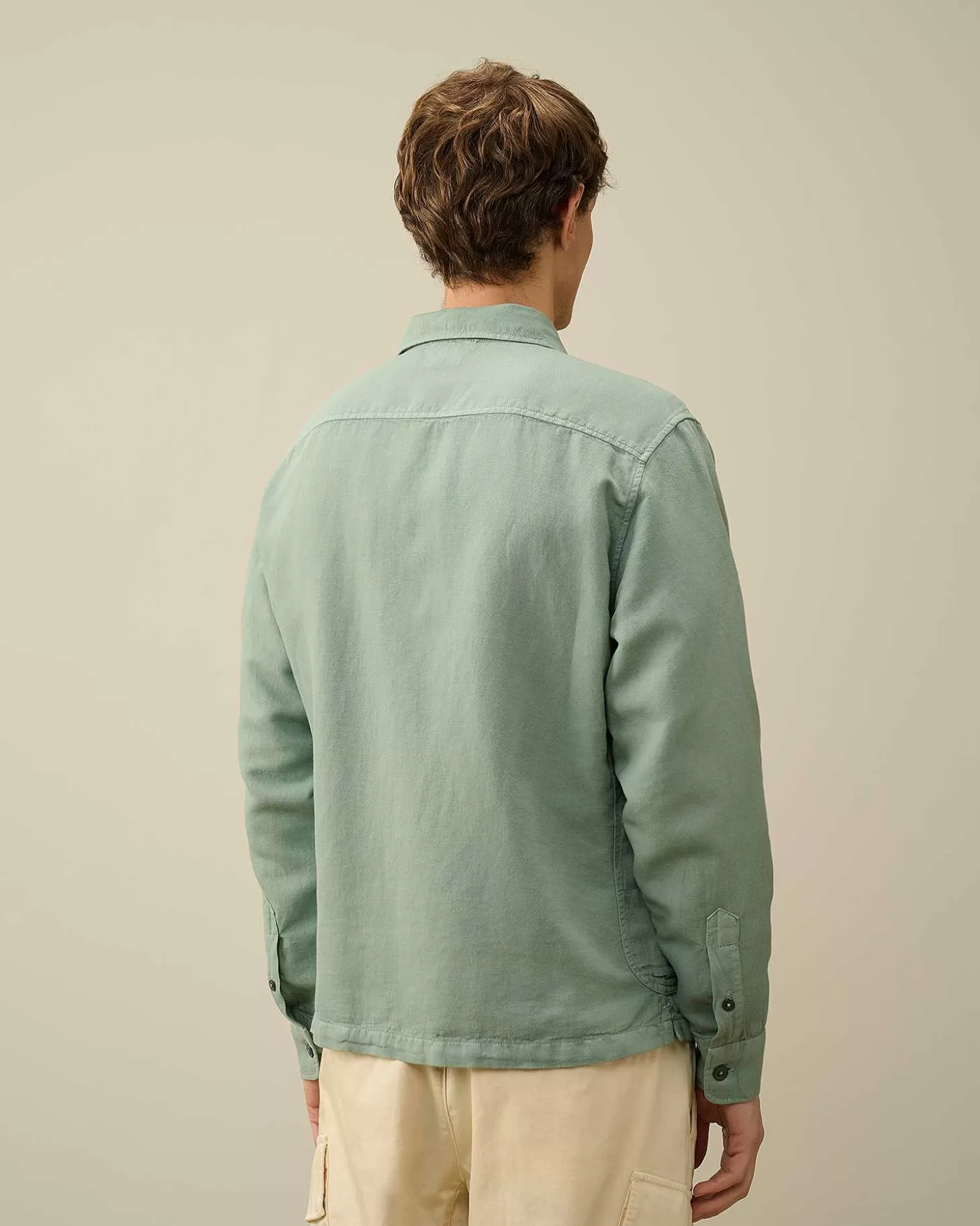Hot Broken Linen/Cotton Pocket Shirt Men Shirt