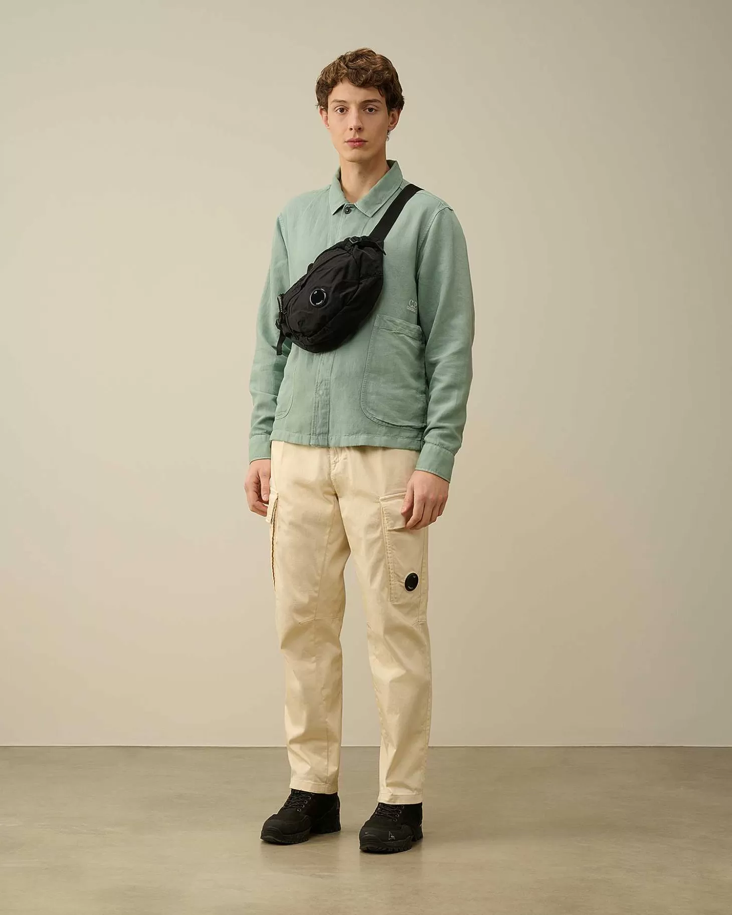 Hot Broken Linen/Cotton Pocket Shirt Men Shirt