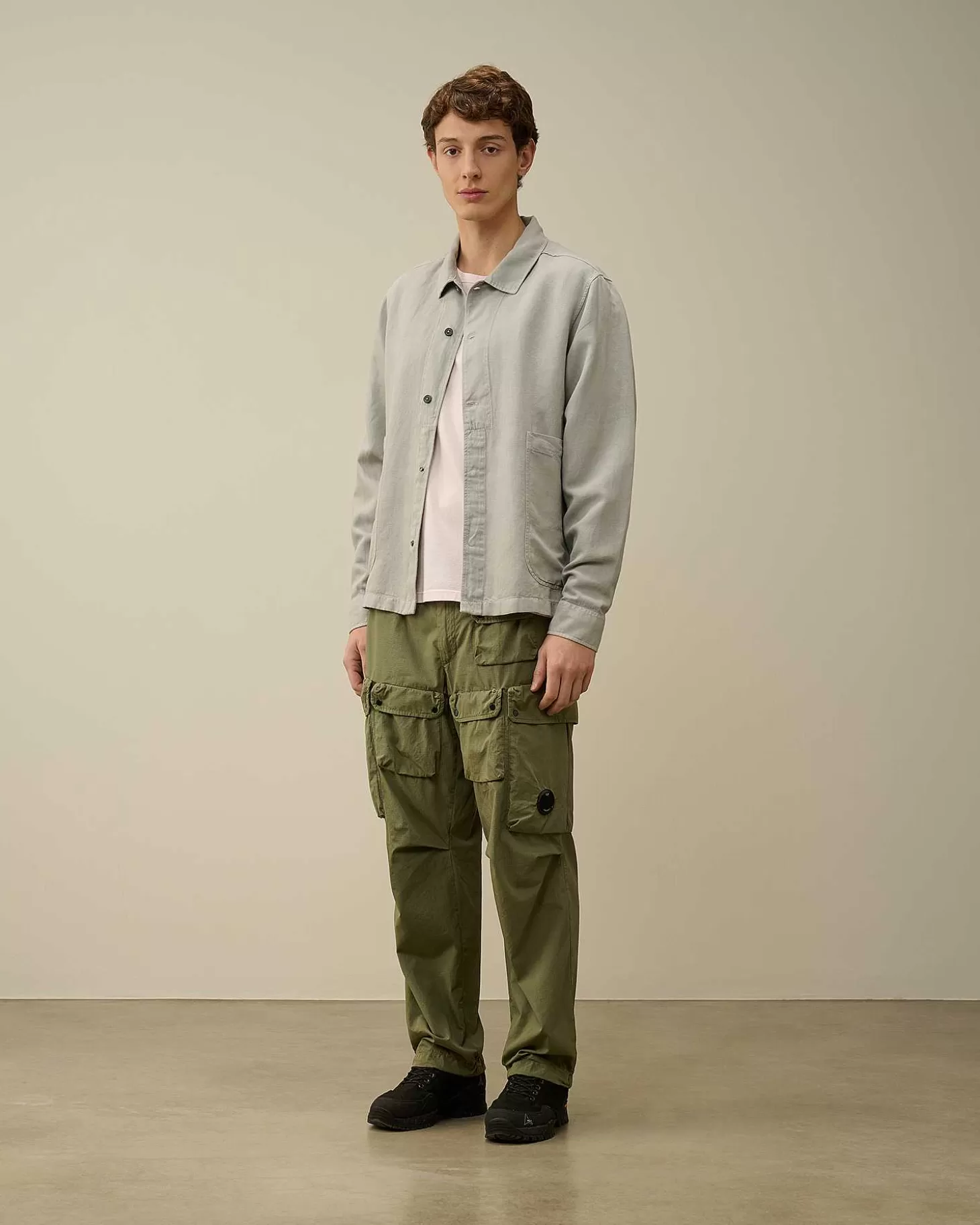 Cheap Broken Linen/Cotton Pocket Shirt Men Shirt