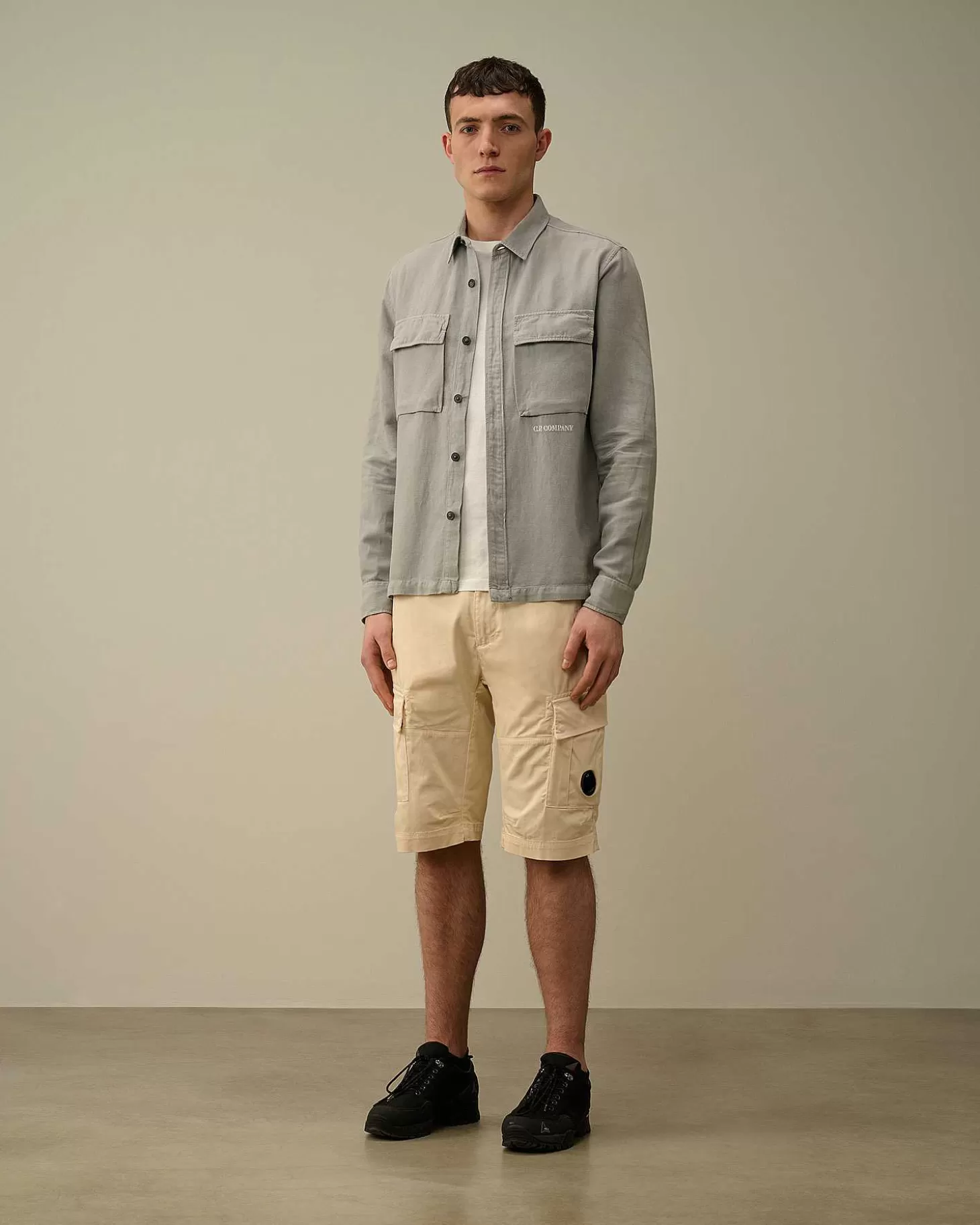 Outlet Broken Linen/Cotton Shirt Men Shirt