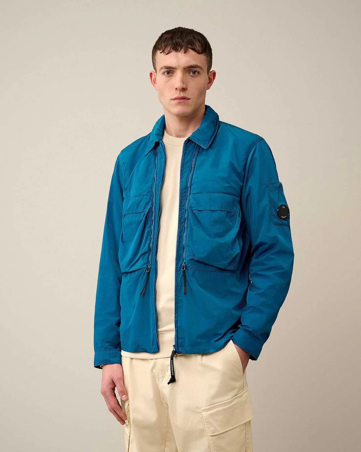 Hot Chrome-R Hooded Overshirt Men Overshirt