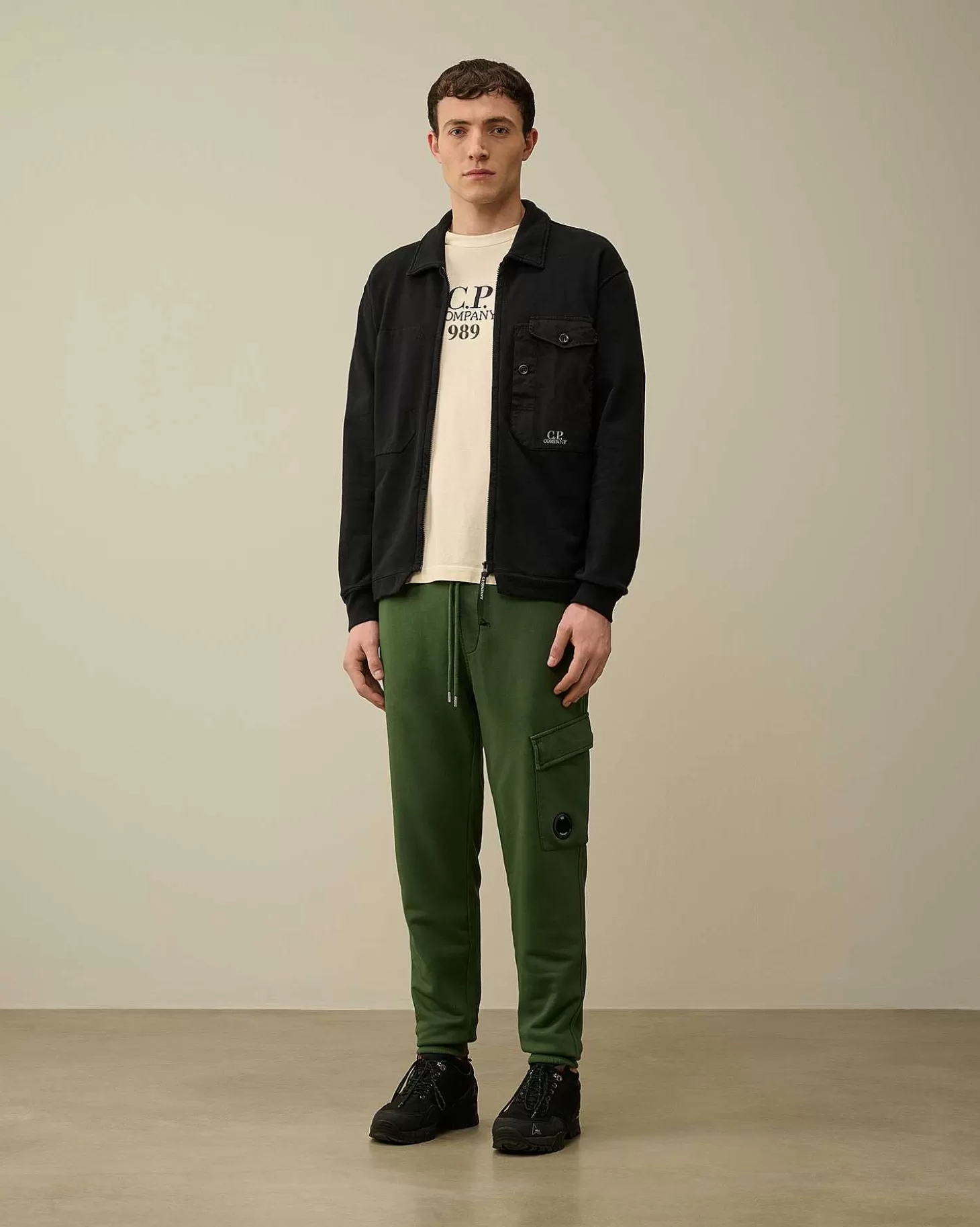 Fashion Cotton Diagonal Fleece Cargo Sweatpants Men Tracksuits & Shorts