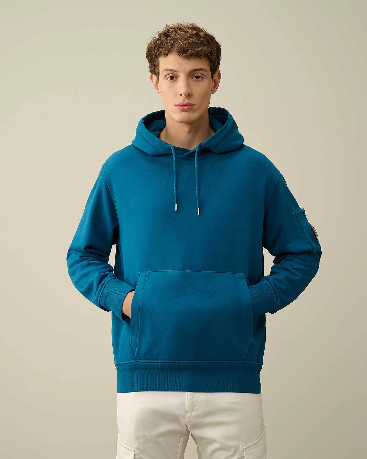 Clearance Cotton Diagonal Fleece Lens Hoodie Men Sweatshirts