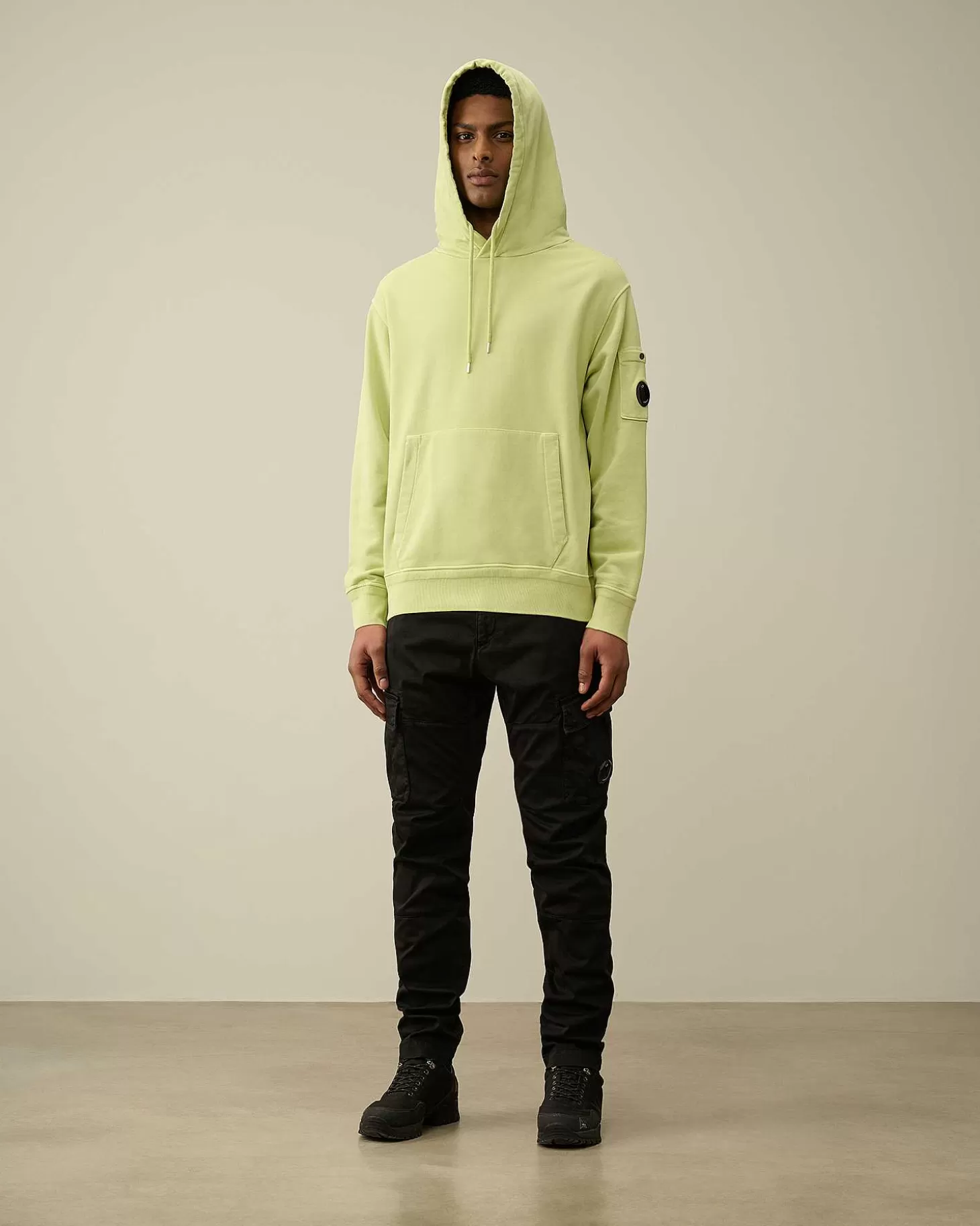 Fashion Cotton Diagonal Fleece Lens Hoodie Men Sweatshirts