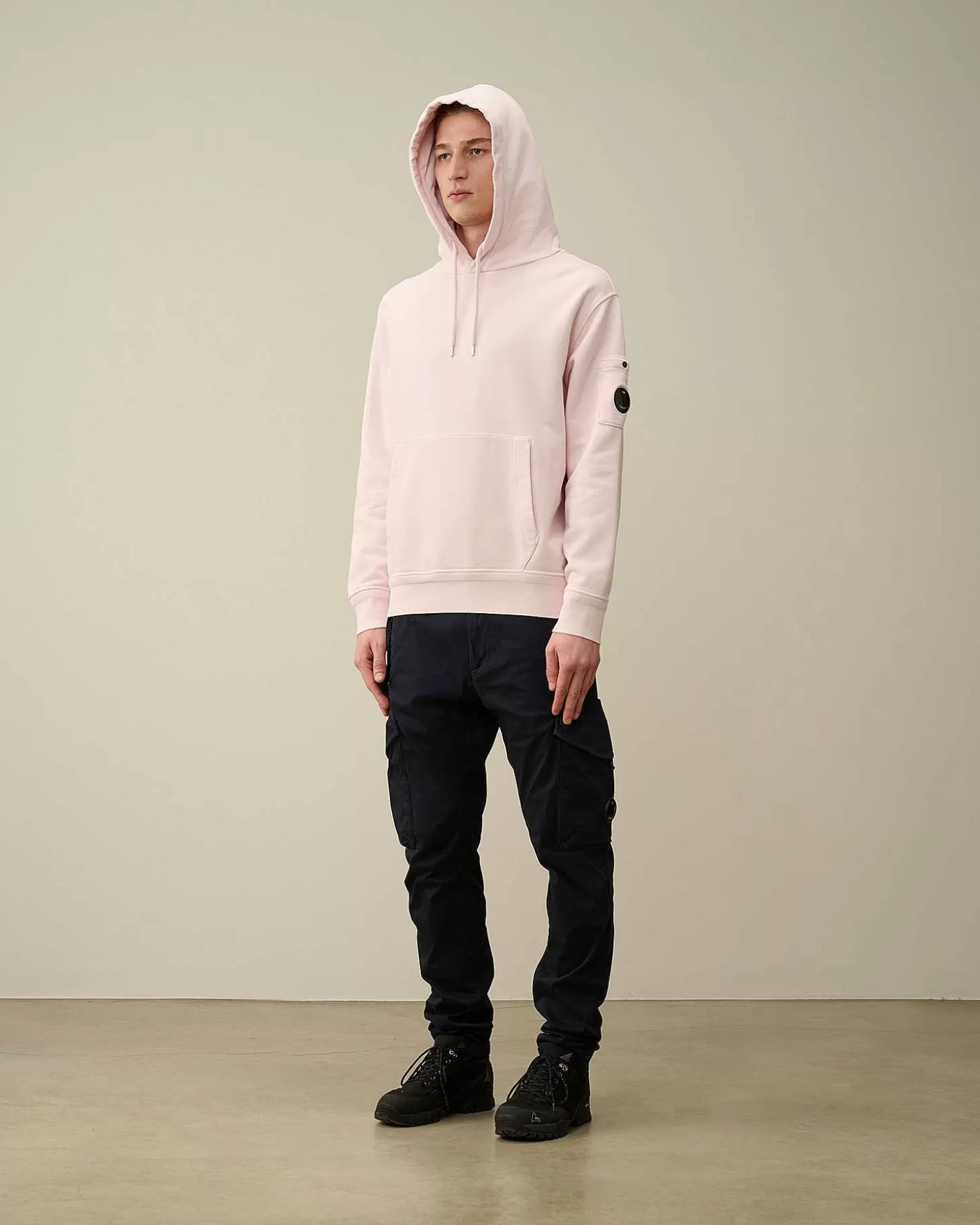 Outlet Cotton Diagonal Fleece Lens Hoodie Men Sweatshirts