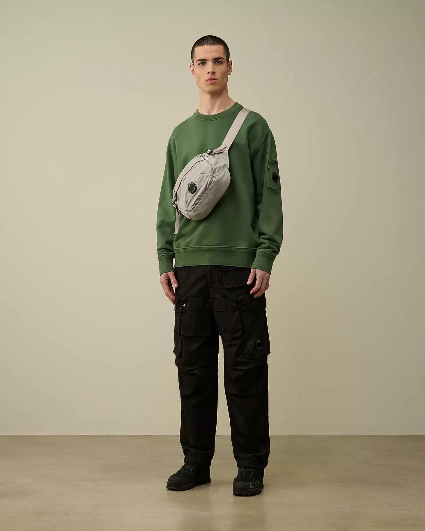 Cheap Cotton Diagonal Fleece Lens Sweatshirt Men Sweatshirts