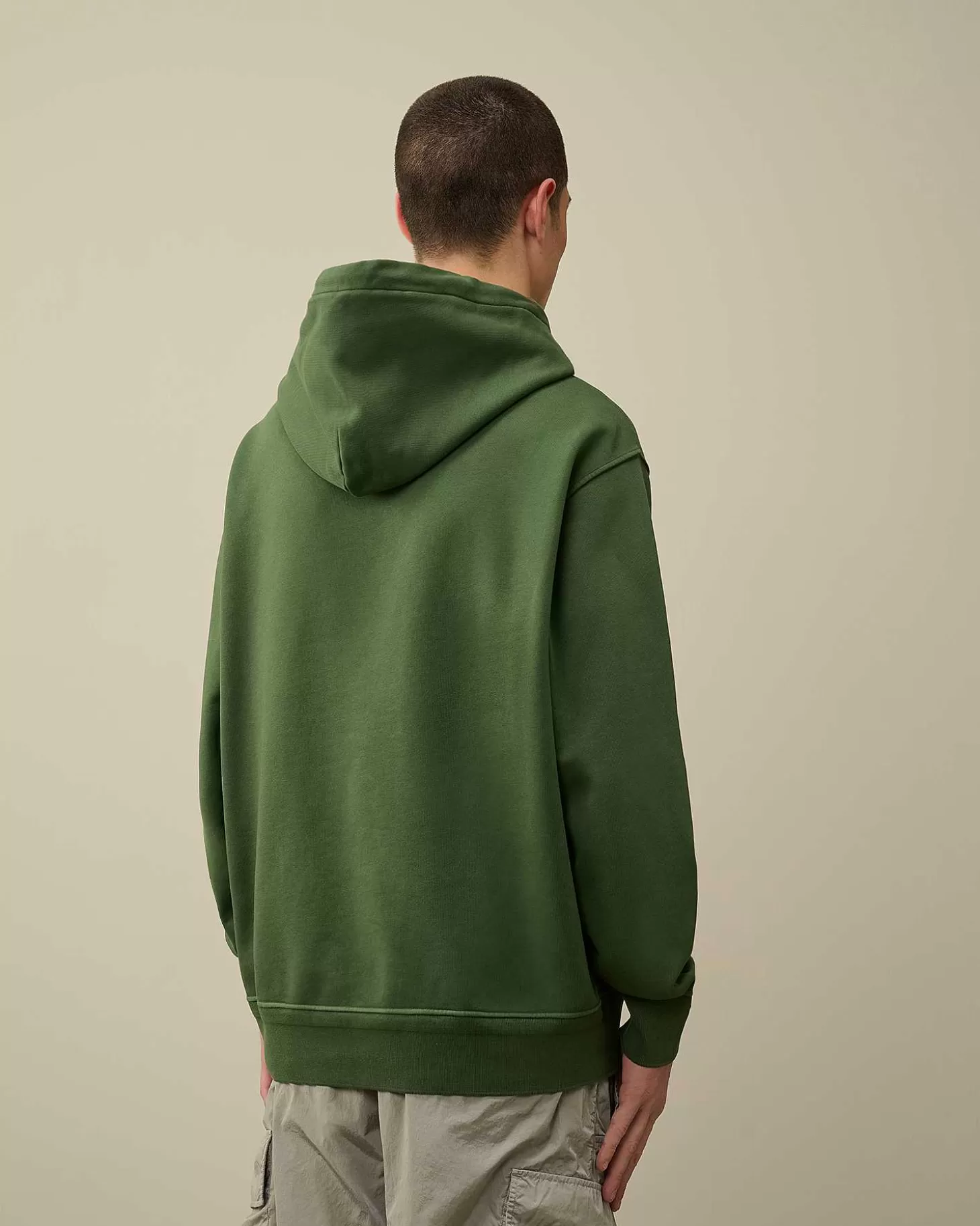 Hot Cotton Diagonal Fleece Logo Hoodie Men Sweatshirts