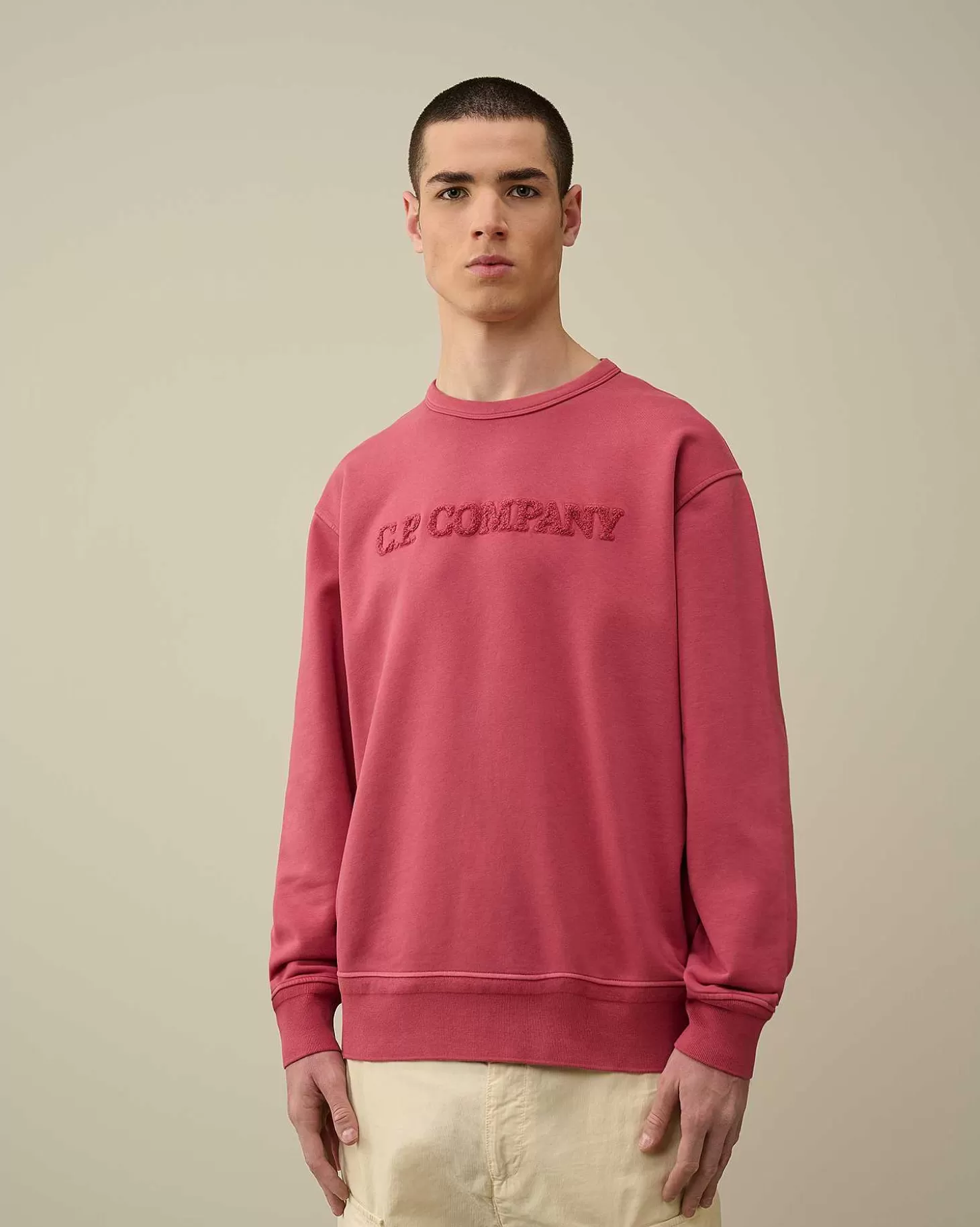 Outlet Cotton Diagonal Fleece Logo Sweatshirt Men Sweatshirts