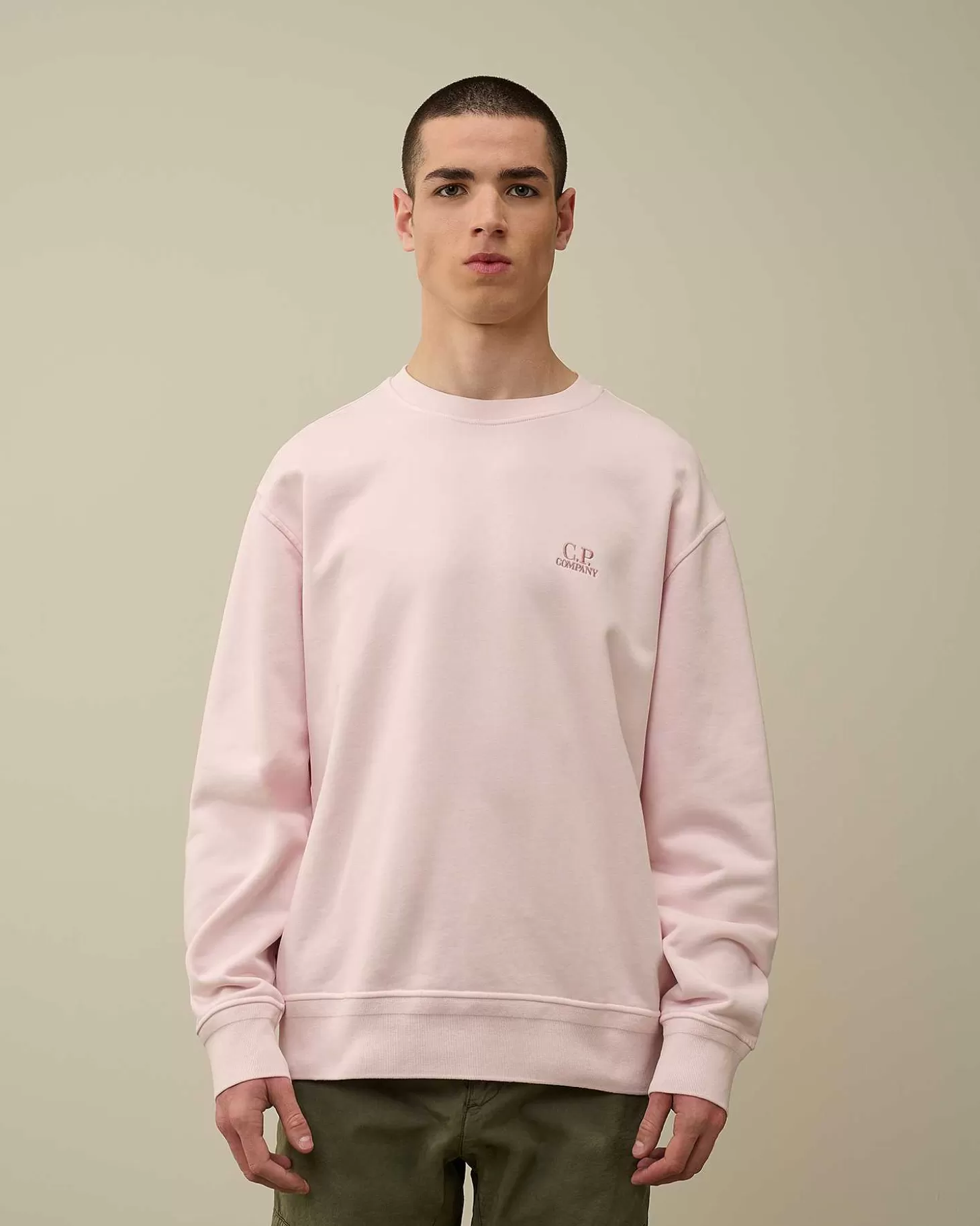 Outlet Cotton Diagonal Fleece Logo Sweatshirt Men Sweatshirts