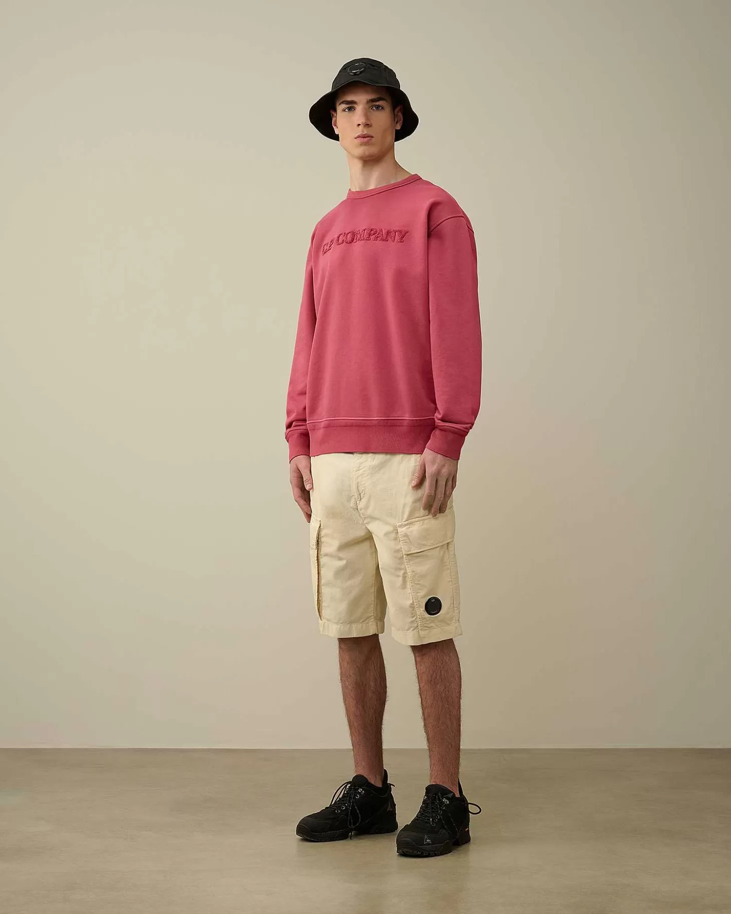 Outlet Cotton Diagonal Fleece Logo Sweatshirt Men Sweatshirts