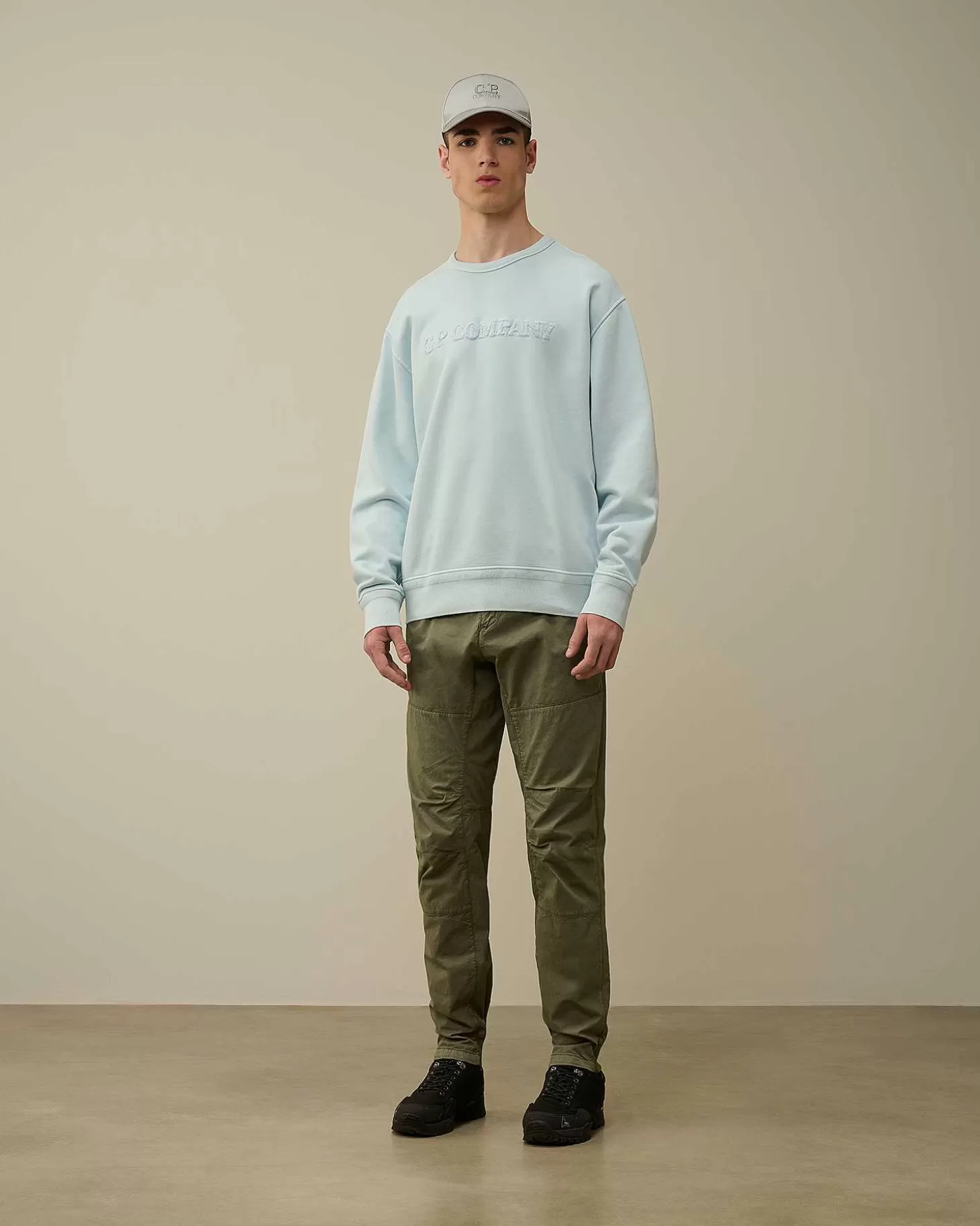 Hot Cotton Diagonal Fleece Logo Sweatshirt Men Sweatshirts