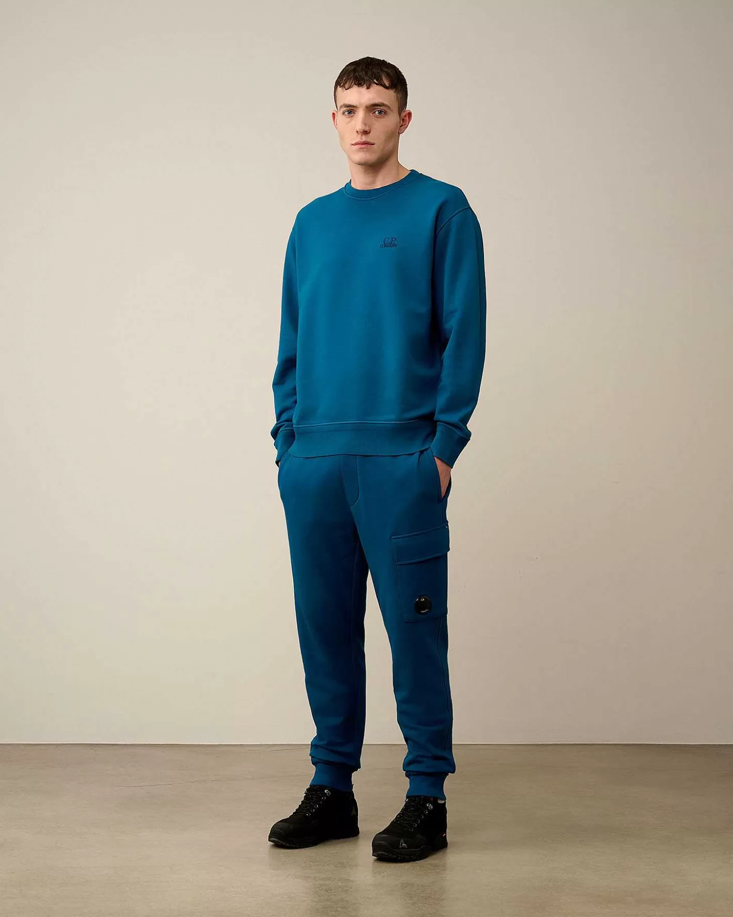 Best Cotton Diagonal Fleece Logo Sweatshirt Men Sweatshirts