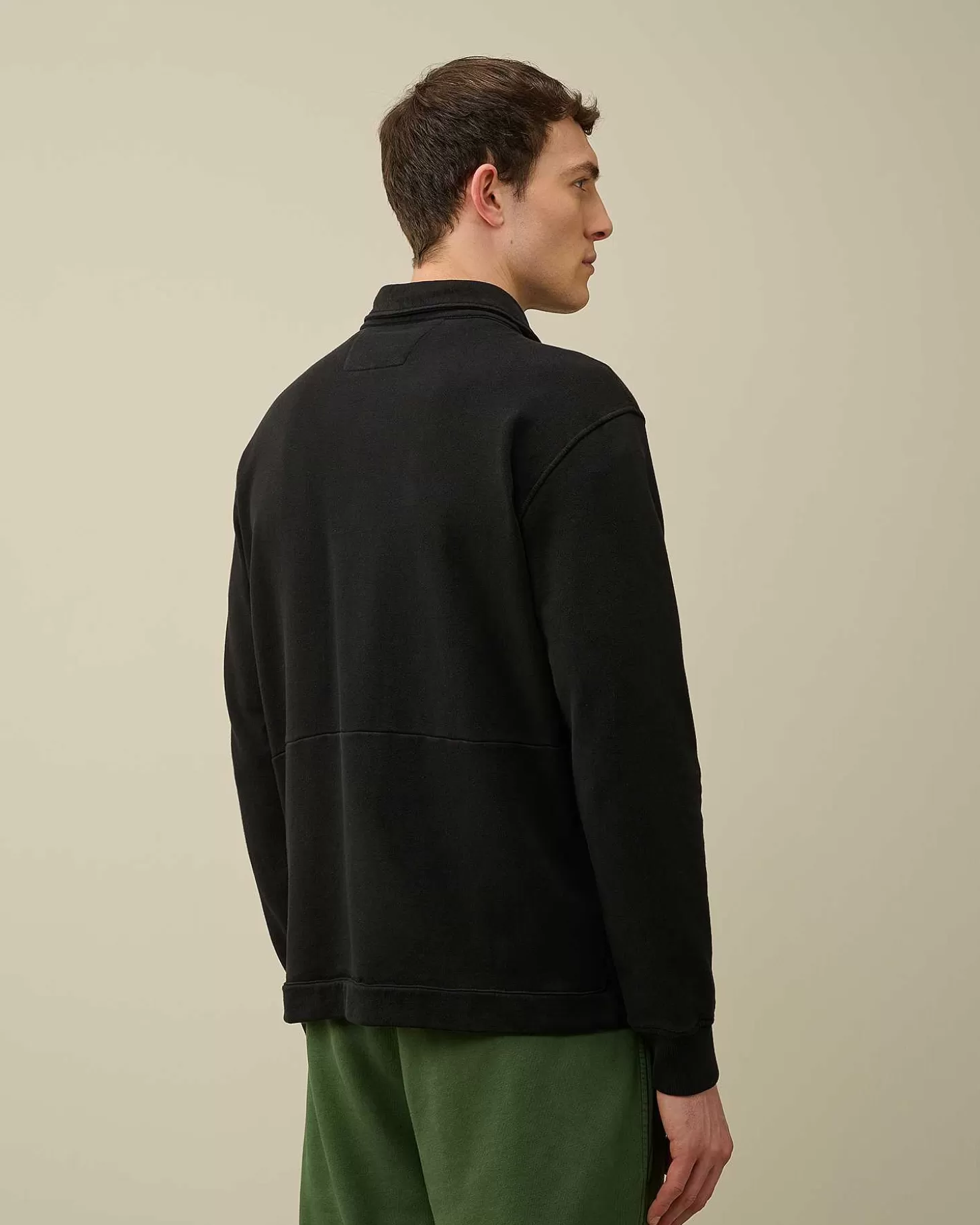 Flash Sale Cotton Fleece Mixed Zipped Shirt Men Sweatshirts