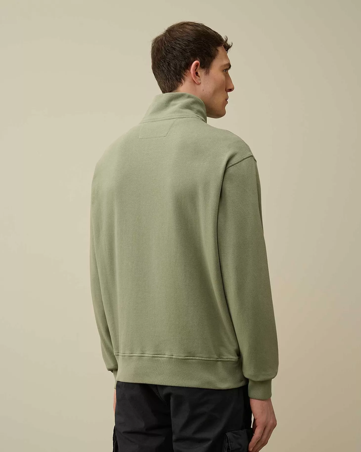 Hot Cotton Fleece Mixed Zipped Sweatshirt Men Sweatshirts