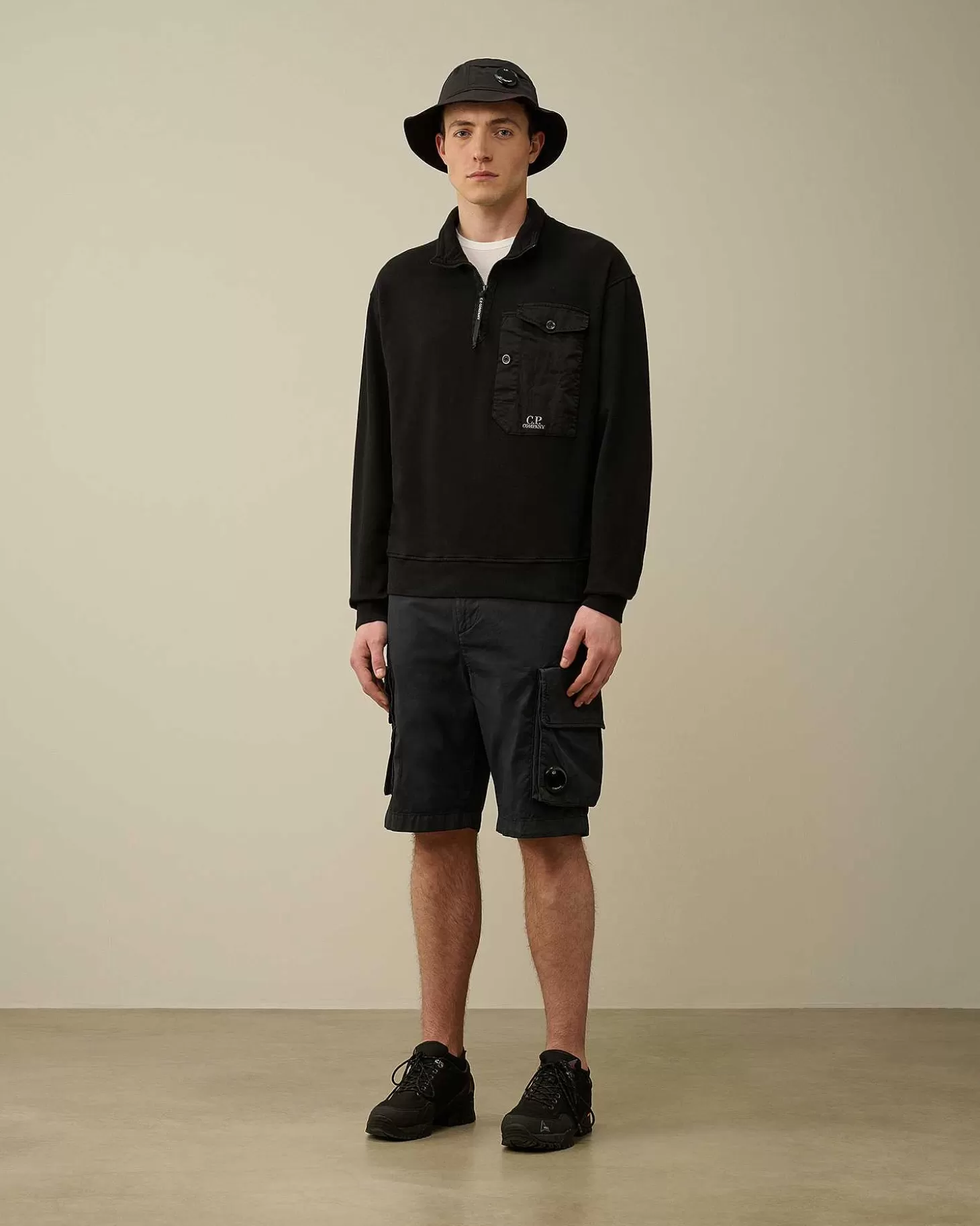 Fashion Cotton Fleece Mixed Zipped Sweatshirt Men Sweatshirts