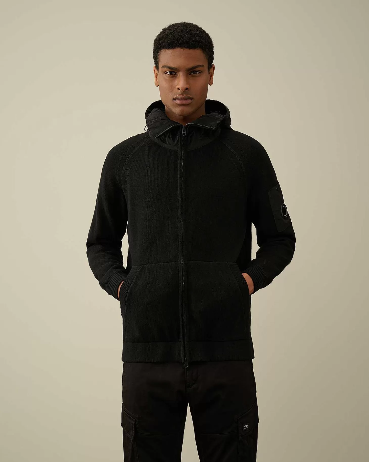 Cheap Cotton Mixed Hooded Knit Men Jumpers