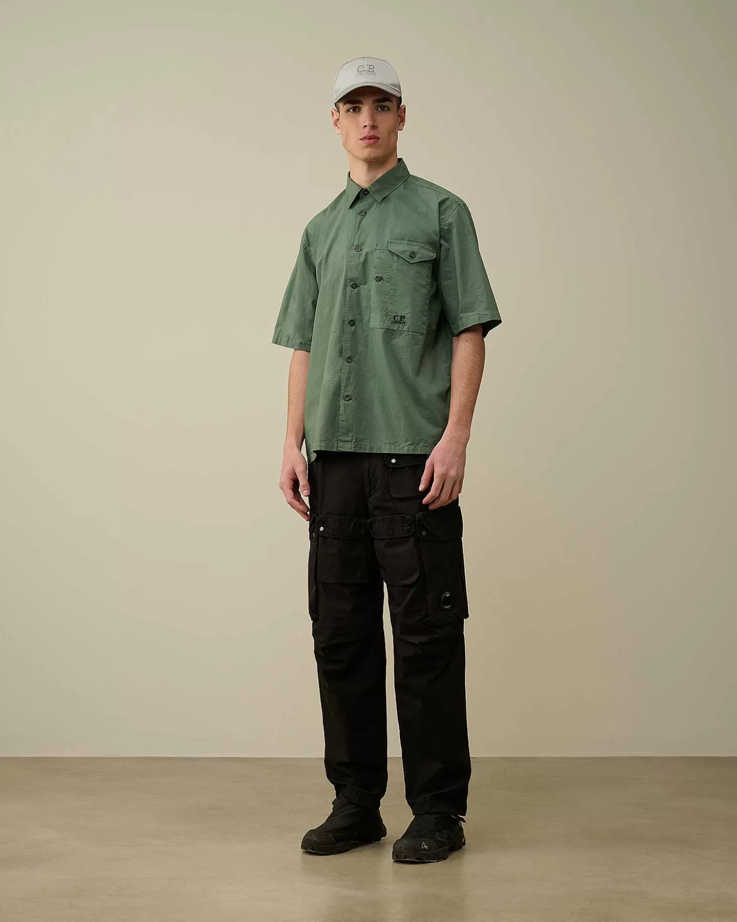 Store Cotton Popeline Short Sleeved Shirt Men Shirt