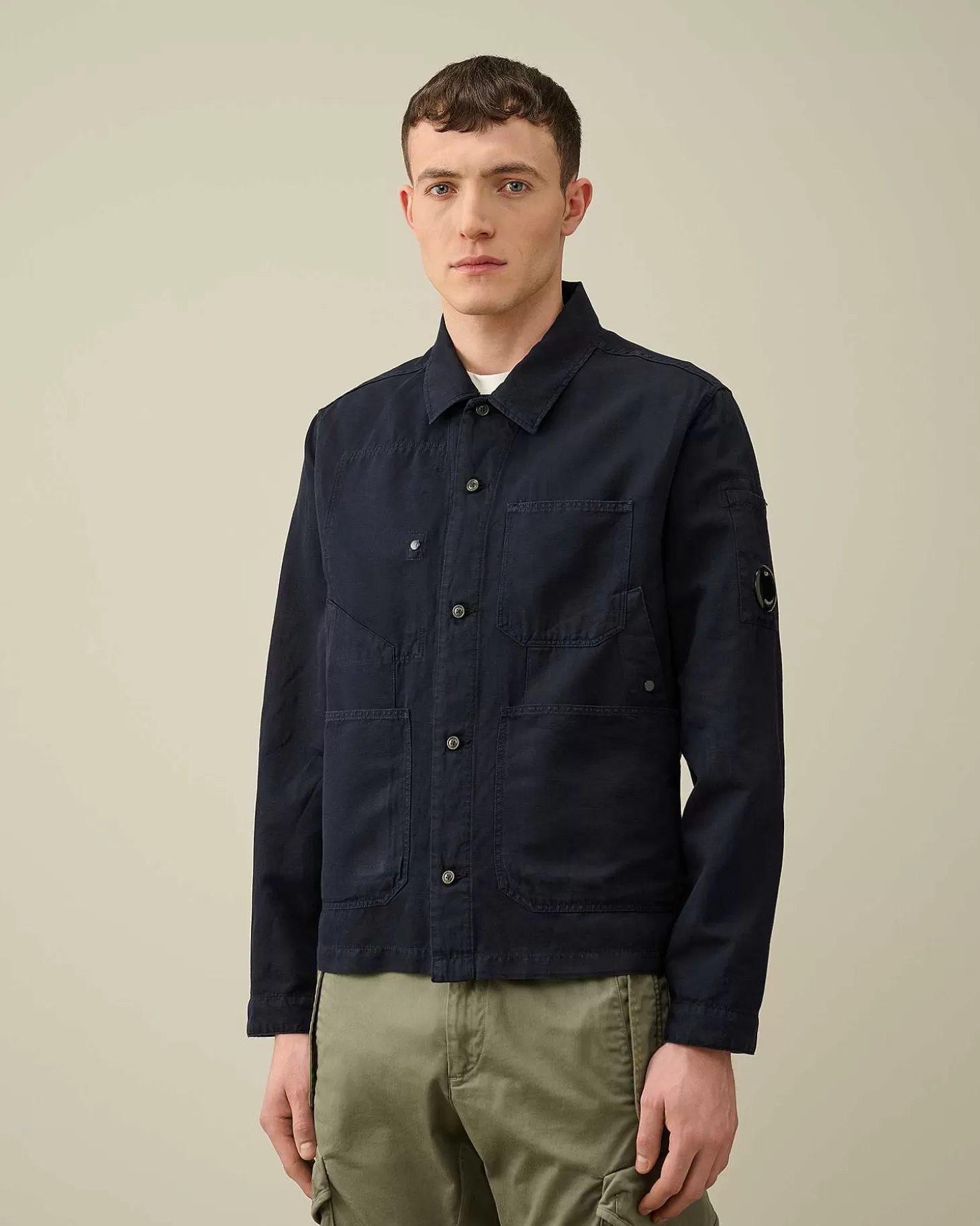 Shop Cotton/Linen Overshirt Men Overshirt