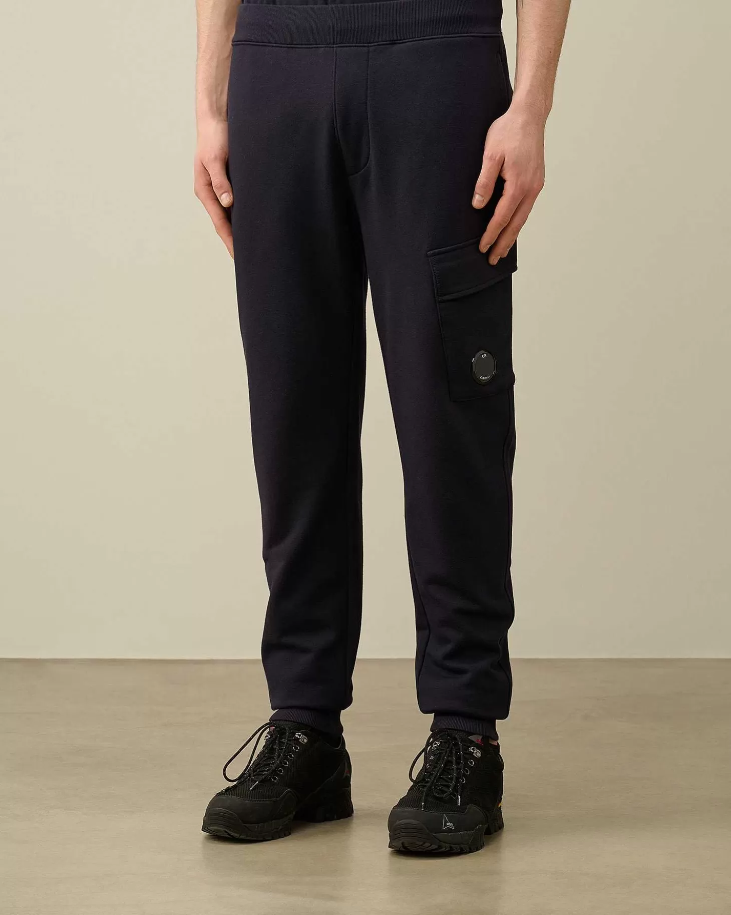 Cheap Diagonal Raised Fleece Cargo Sweatpants Men Tracksuits & Shorts