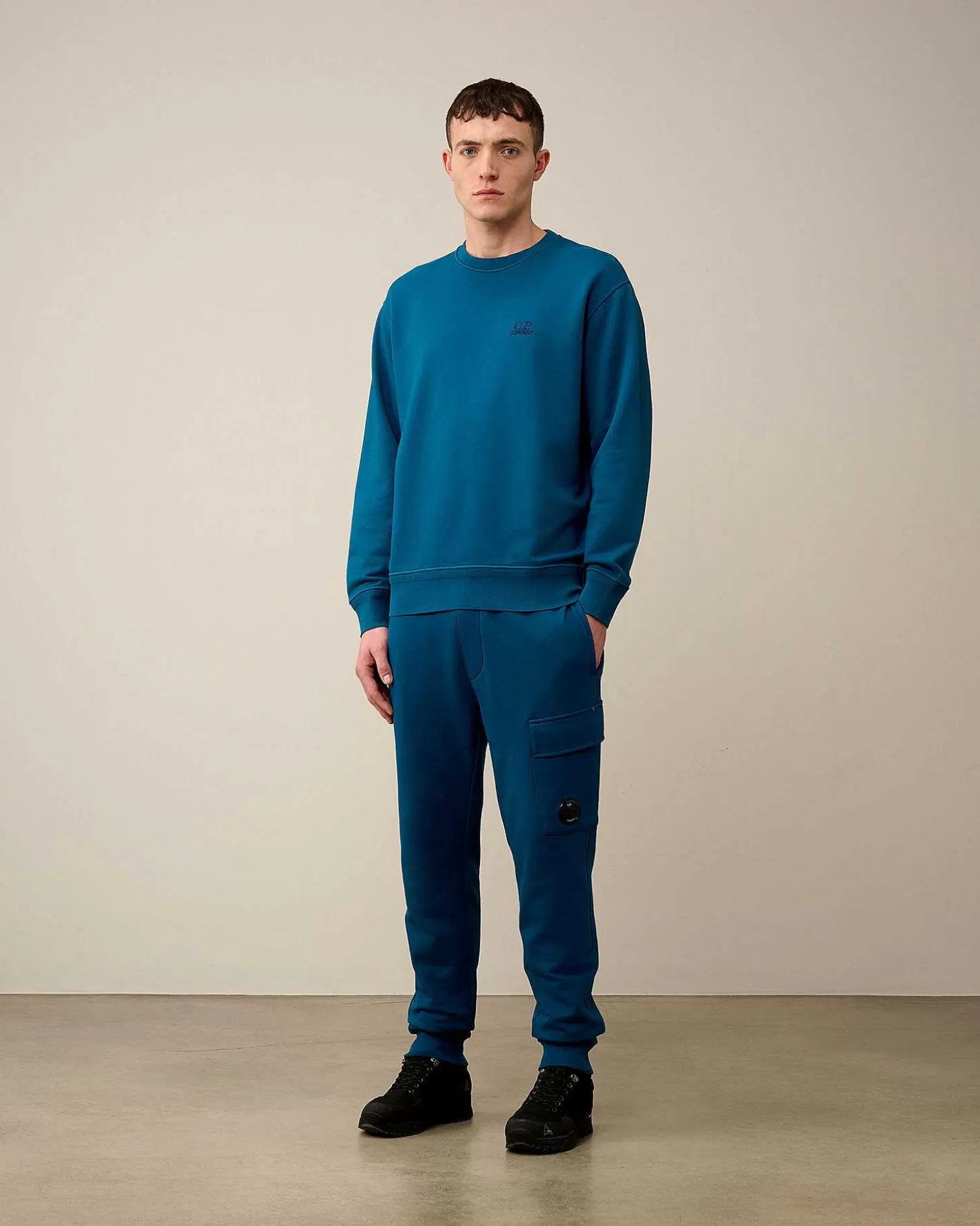 New Diagonal Raised Fleece Cargo Sweatpants Men Tracksuits & Shorts