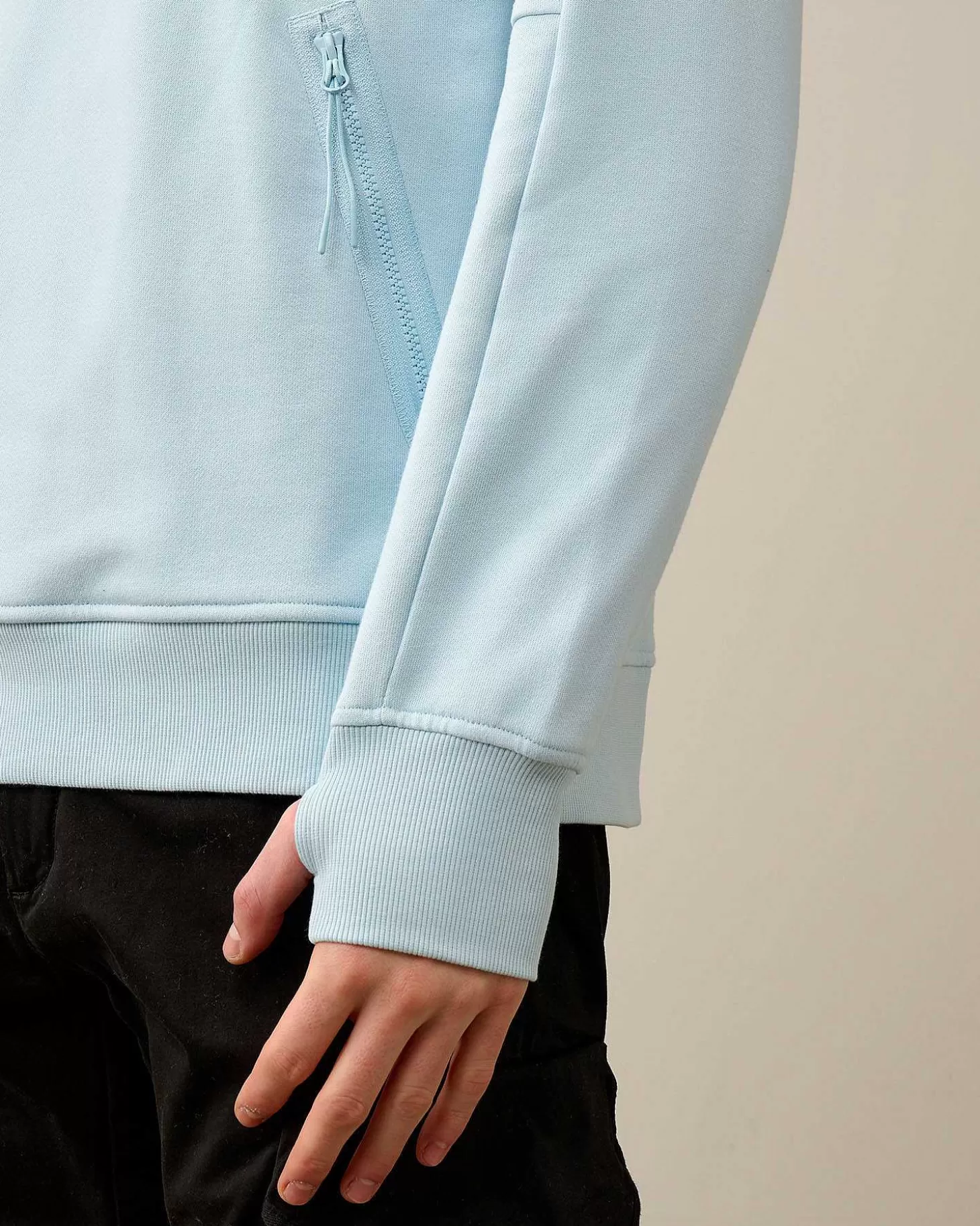 Shop Diagonal Raised Fleece Goggle Hoodie Men Sweatshirts
