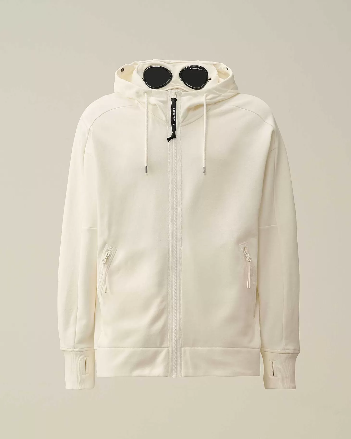 Store Diagonal Raised Fleece Goggle Zipped Hoodie Men Sweatshirts