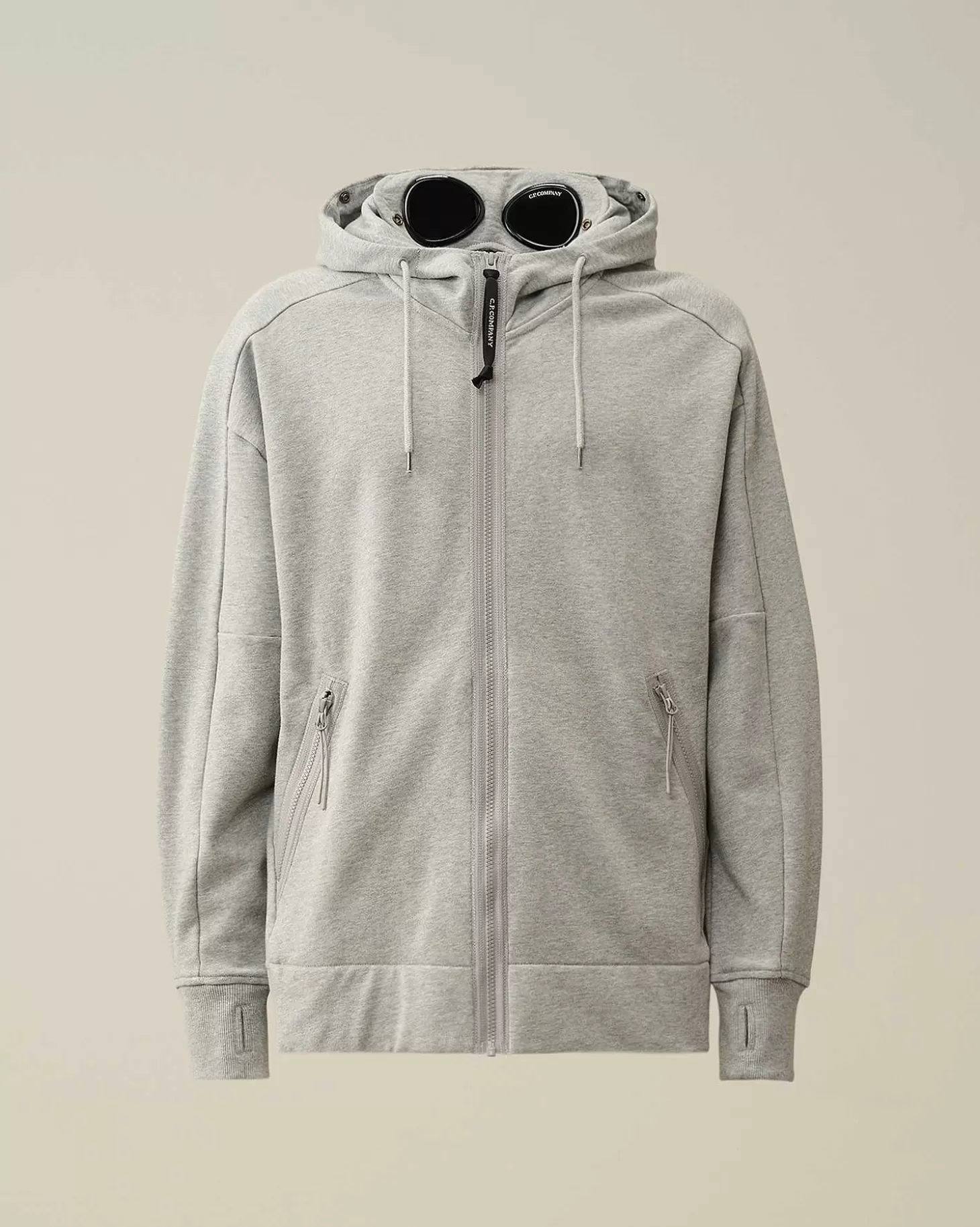 Best Diagonal Raised Fleece Goggle Zipped Hoodie Men Sweatshirts