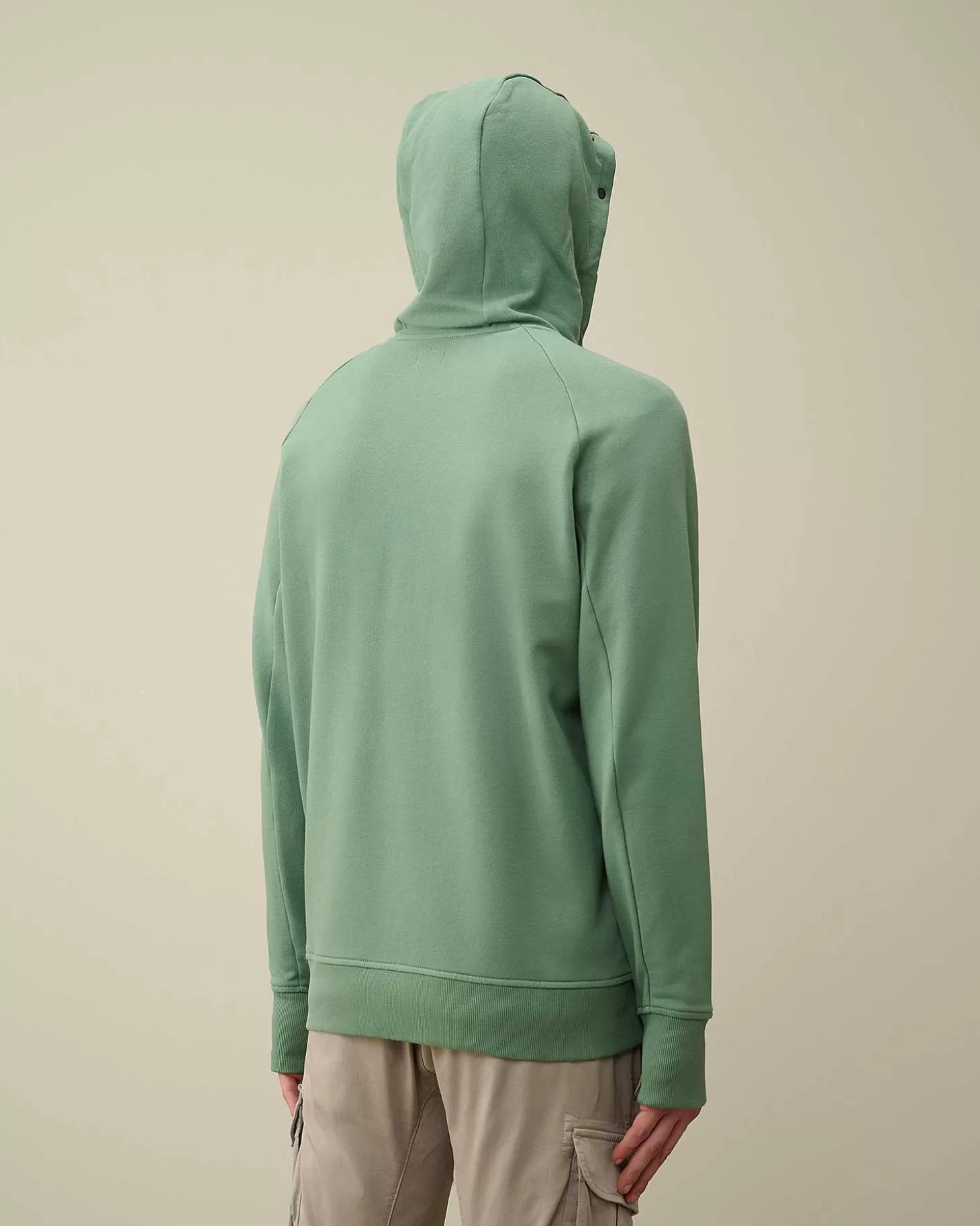Flash Sale Diagonal Raised Fleece Goggle Zipped Hoodie Men Sweatshirts