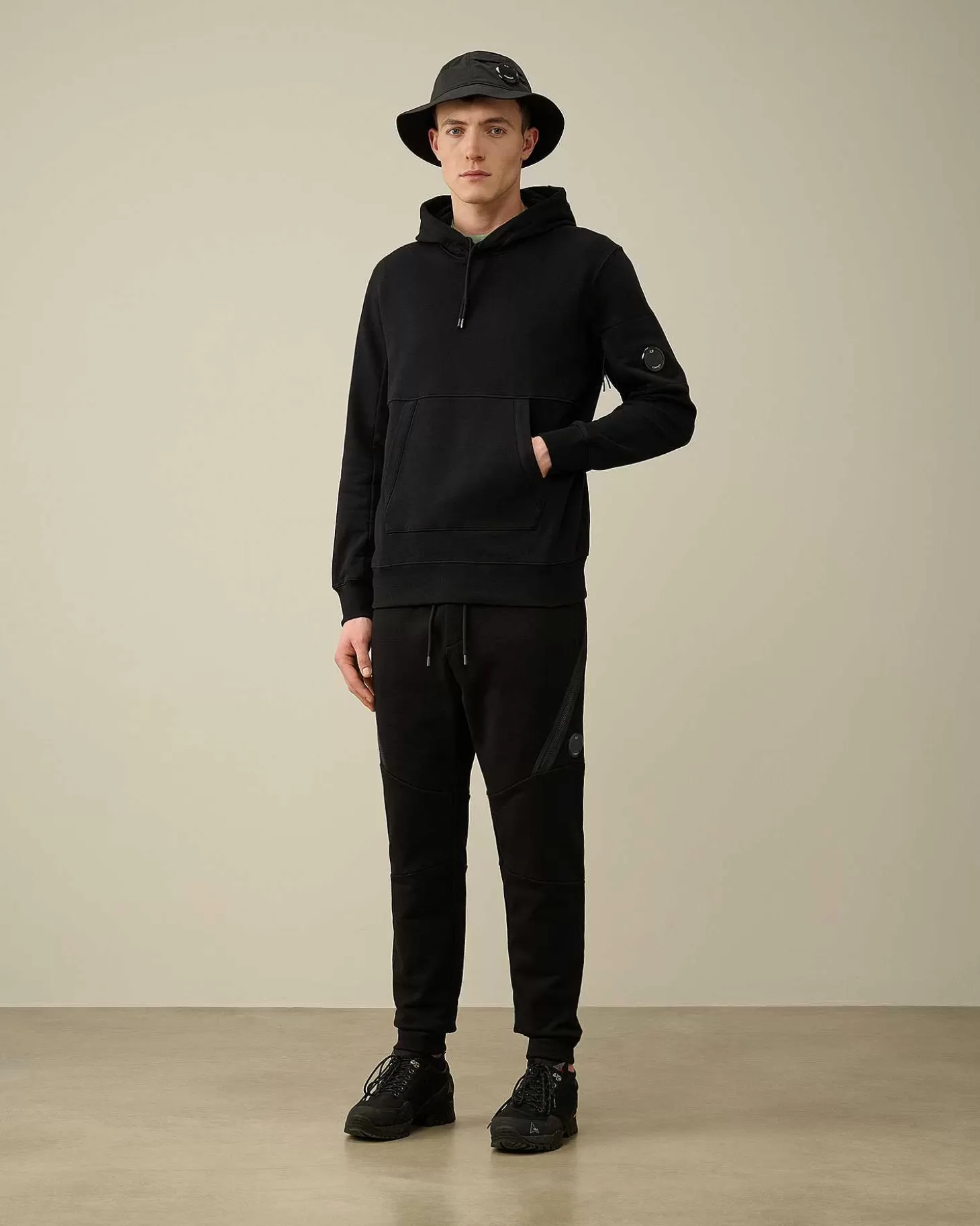 New Diagonal Raised Fleece Hoodie Men Sweatshirts