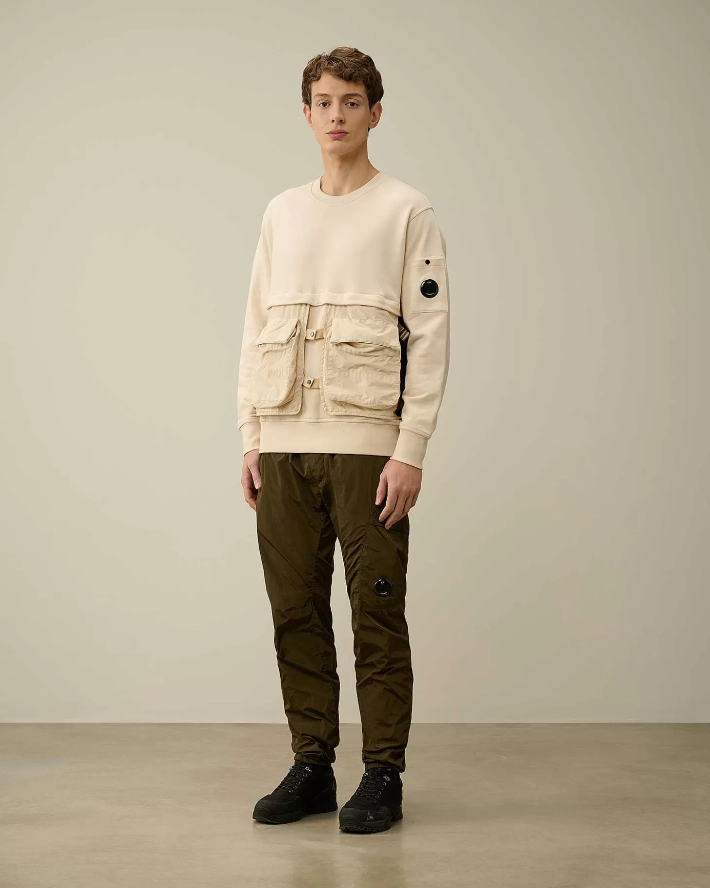 Best Sale Diagonal Raised Fleece Mixed Detachable Sweatshirt Men Sweatshirts