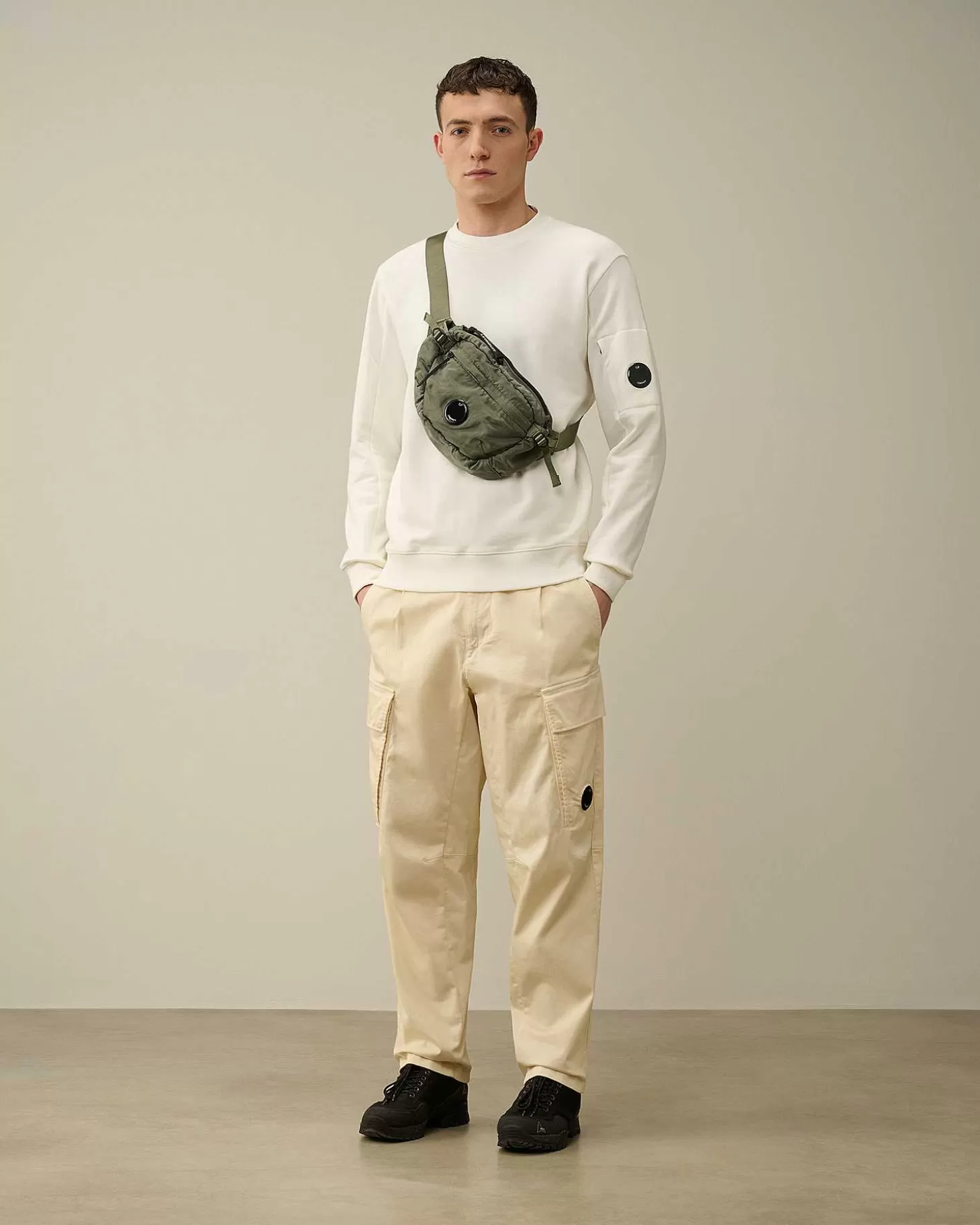 Shop Diagonal Raised Fleece Sweatshirt Men Sweatshirts