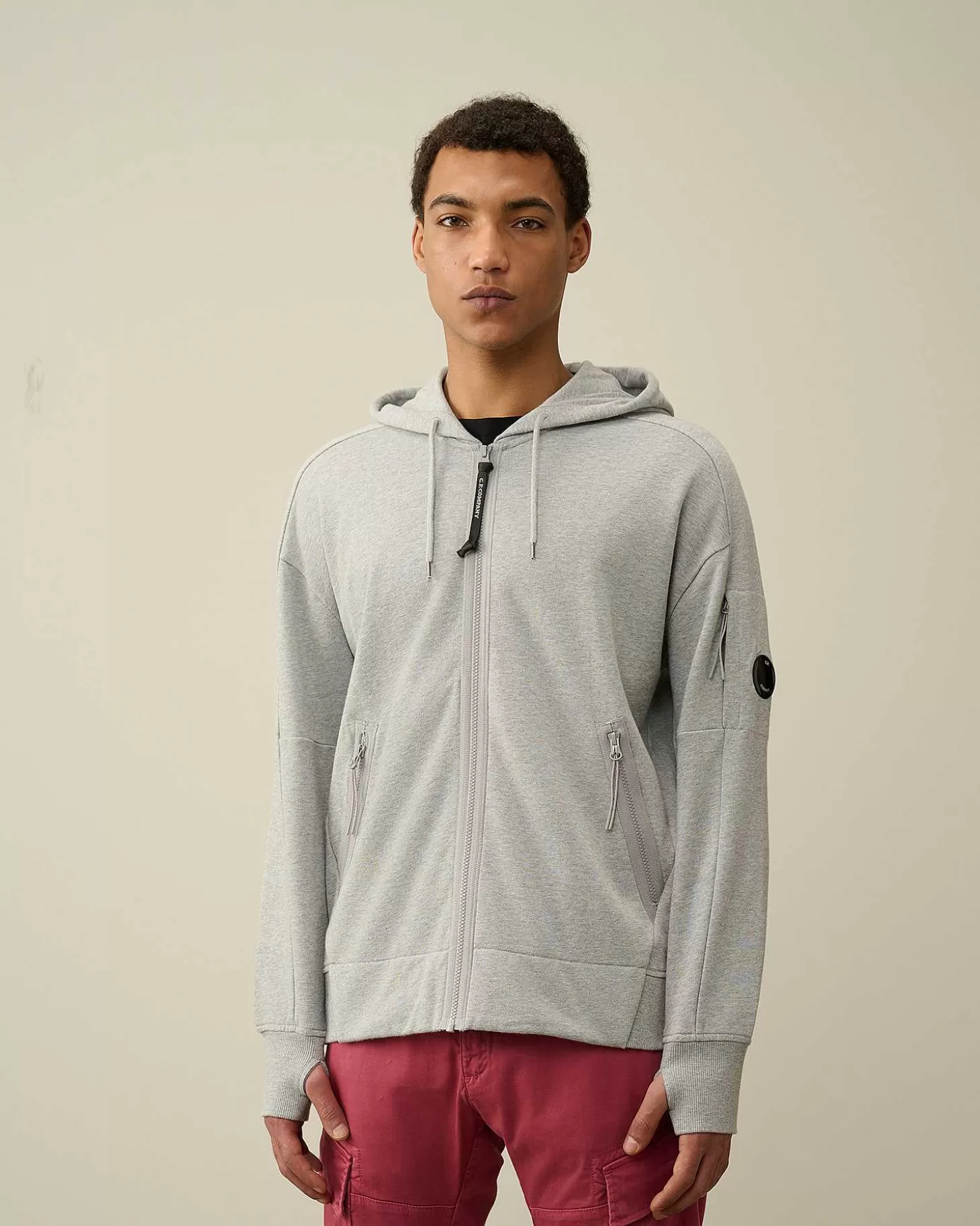 Best Diagonal Raised Fleece Zipped Hoodie Men Sweatshirts