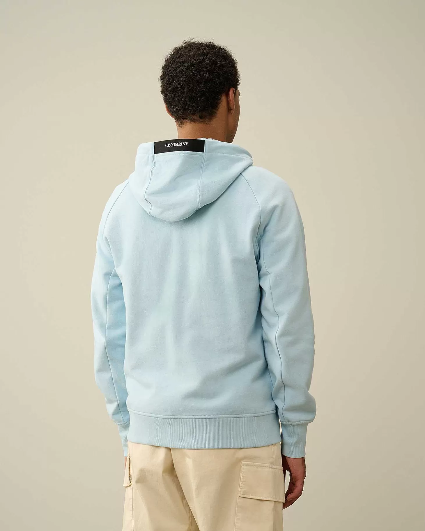Outlet Diagonal Raised Fleece Zipped Hoodie Men Sweatshirts