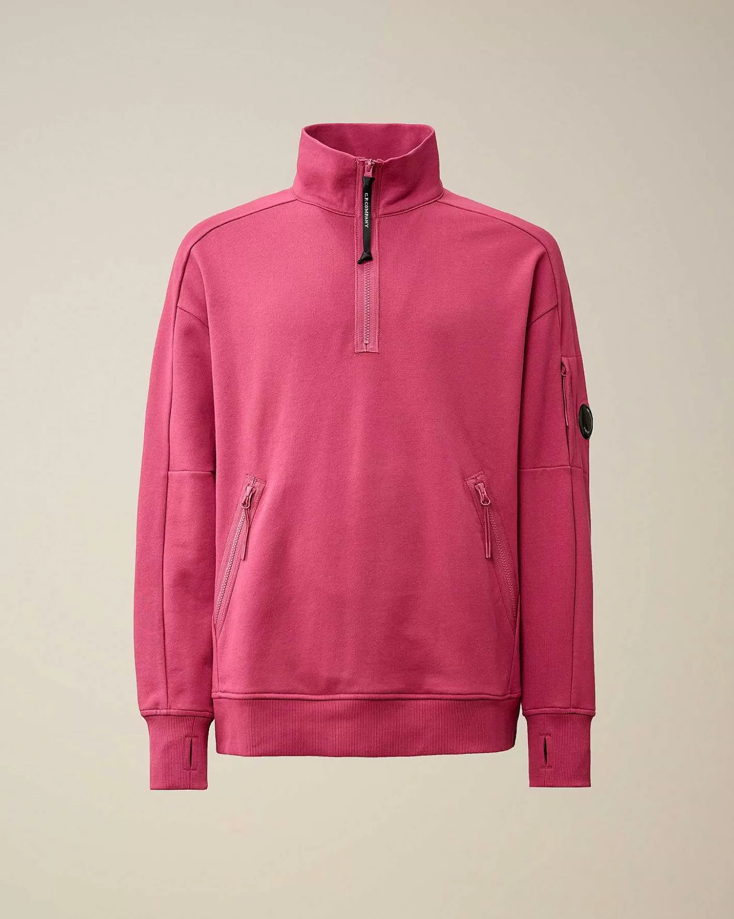 Best Sale Diagonal Raised Fleece Zipped Sweatshirt Men Sweatshirts