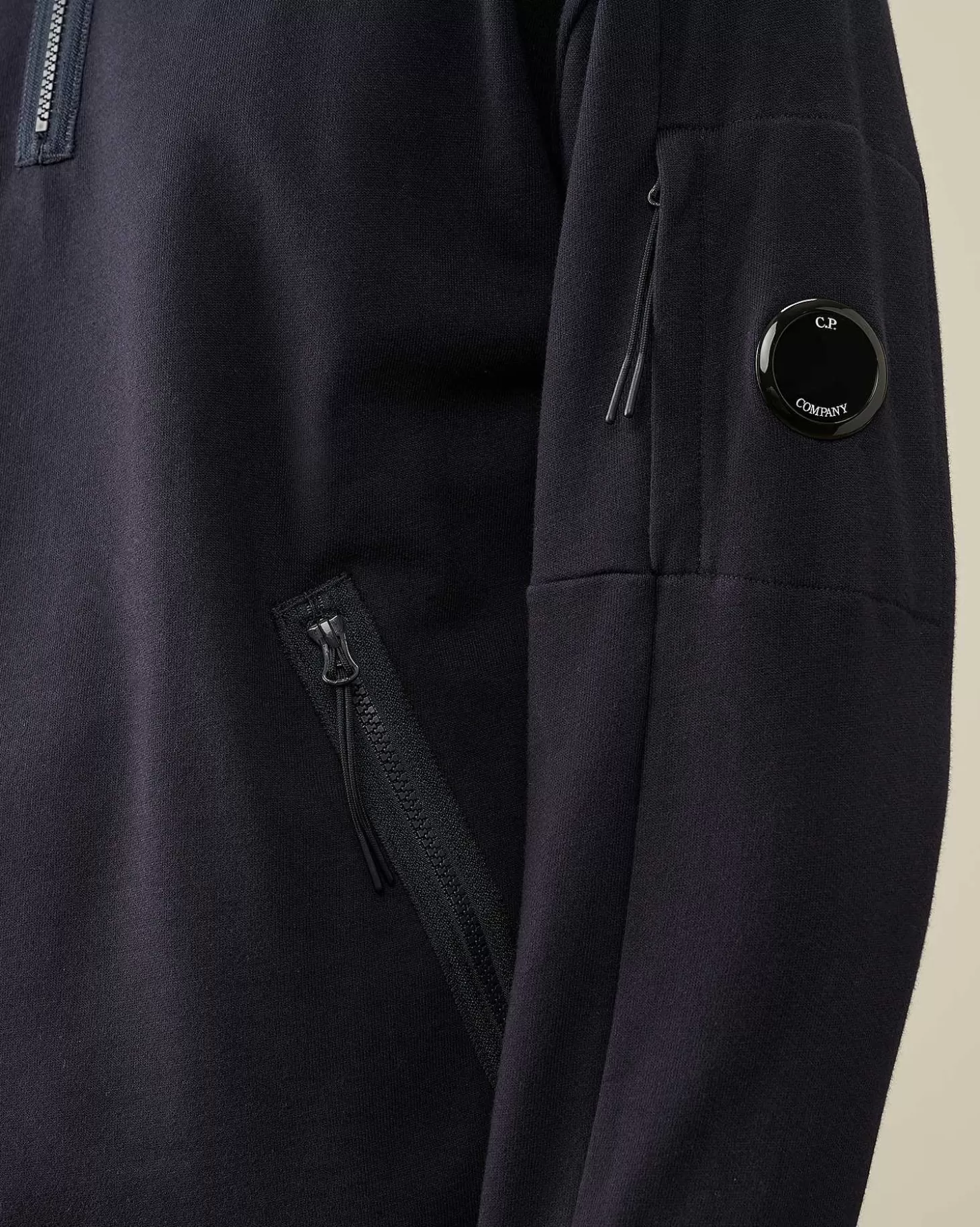 Online Diagonal Raised Fleece Zipped Sweatshirt Men Sweatshirts