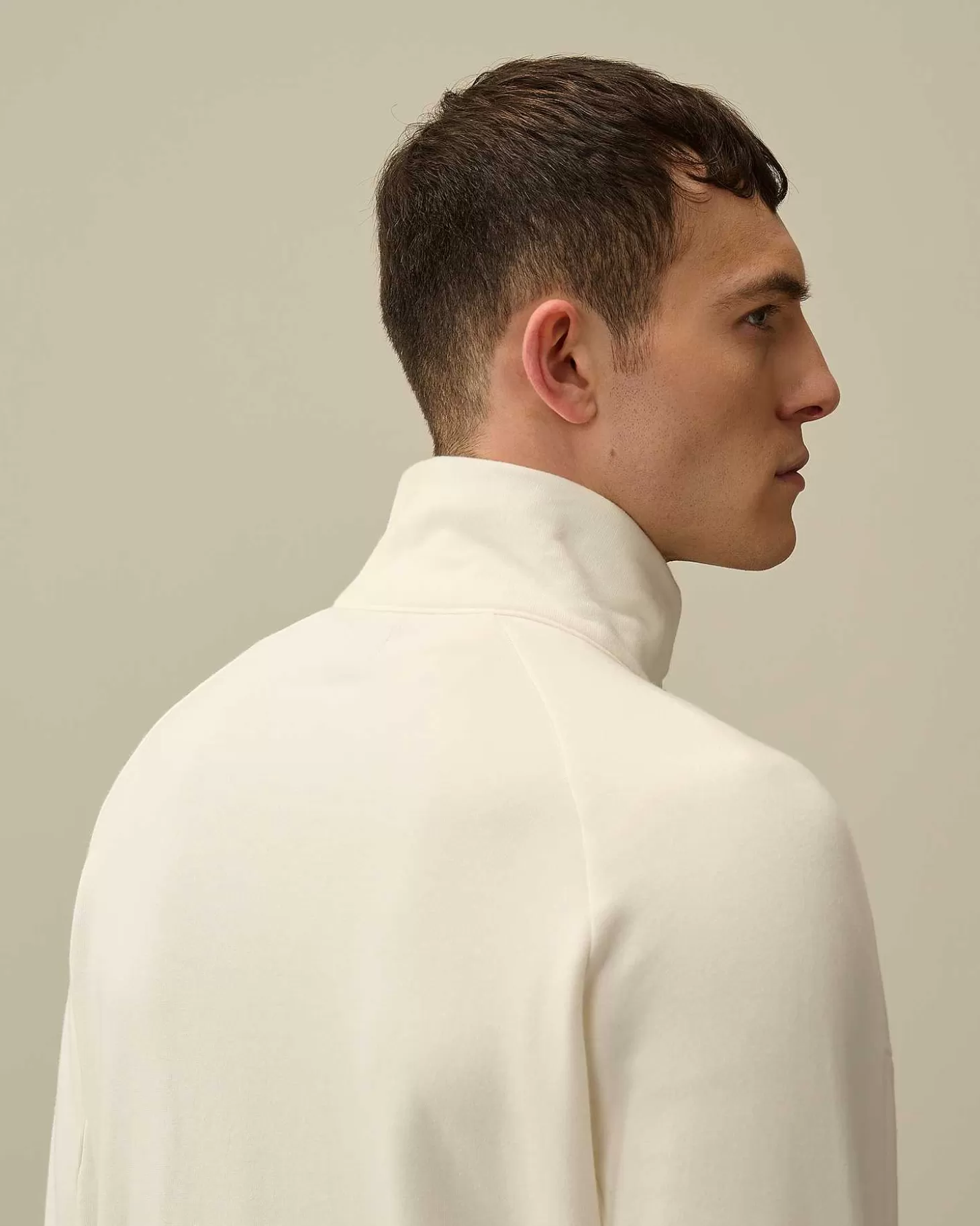 Sale Diagonal Raised Fleece Zipped Sweatshirt Men Sweatshirts