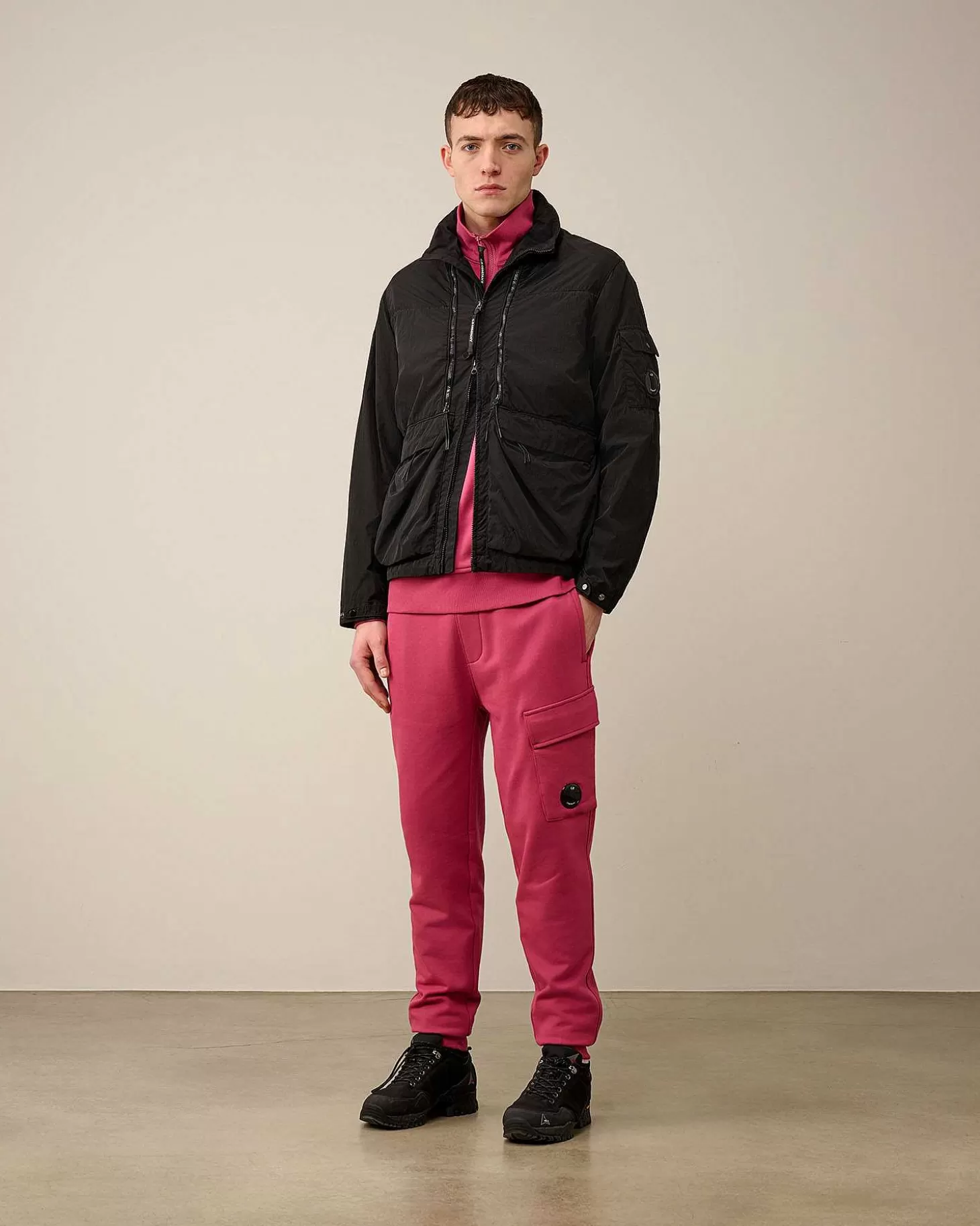 Best Sale Diagonal Raised Fleece Zipped Sweatshirt Men Sweatshirts