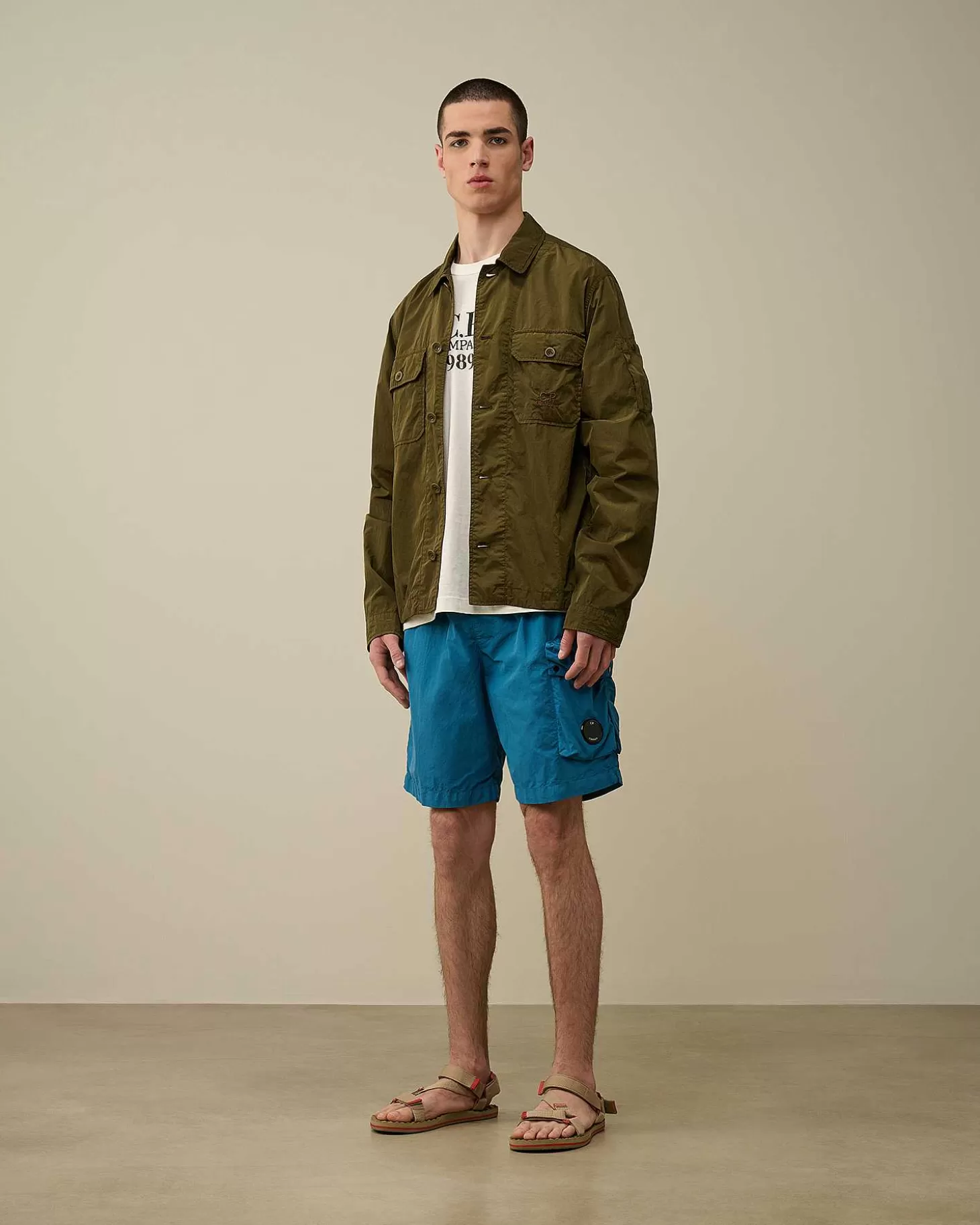 Sale Flatt Nylon Cargo Swim Shorts Men Beachwear