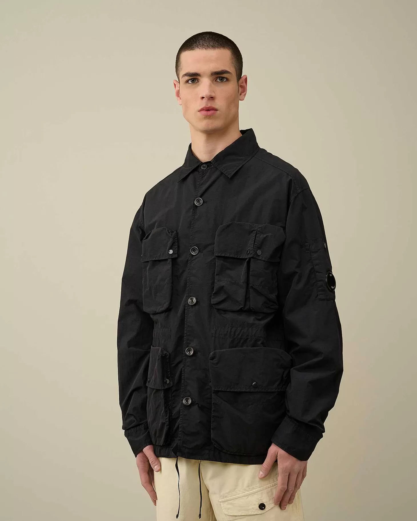 Hot Flatt Nylon Utility Overshirt Men Overshirt