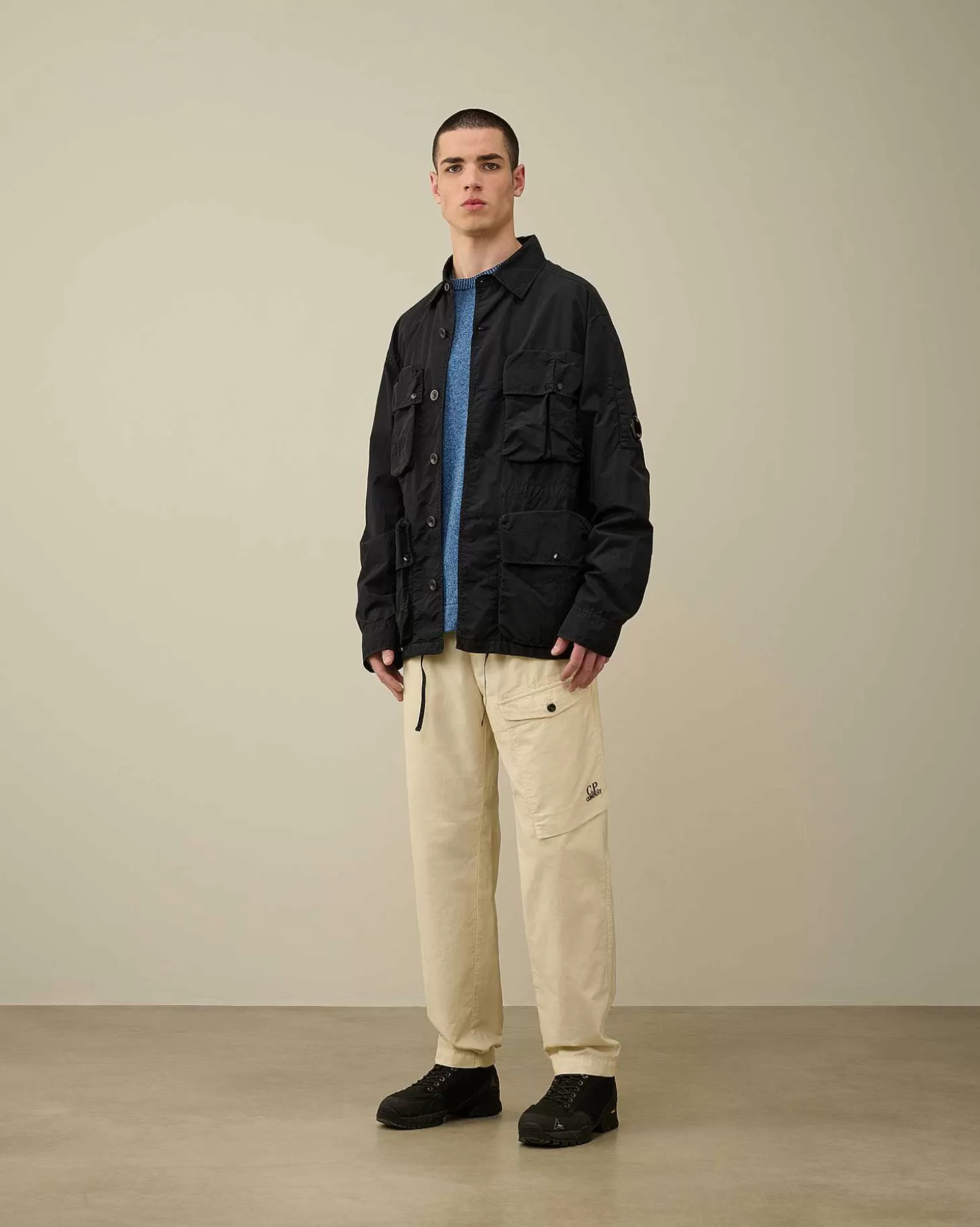 Hot Flatt Nylon Utility Overshirt Men Overshirt